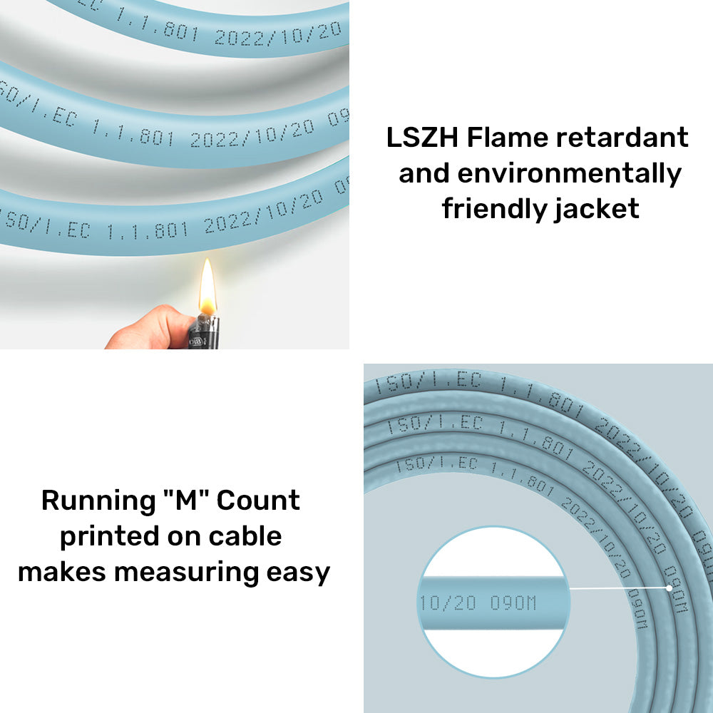 Cat.6A S/FTP RJ45 Ethernet Cable in 305M LSZH