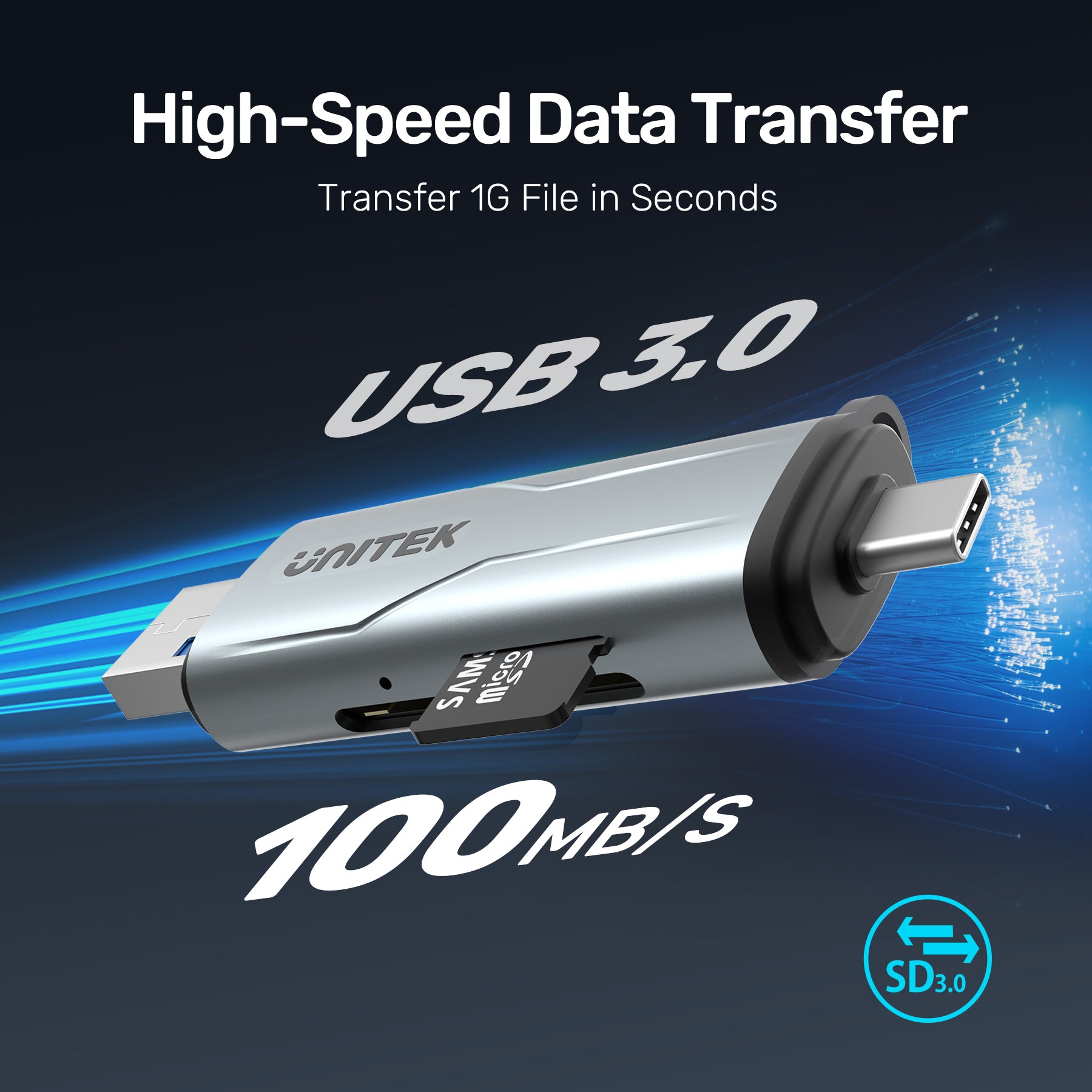 2-in-1 SD 3.0 Card Reader