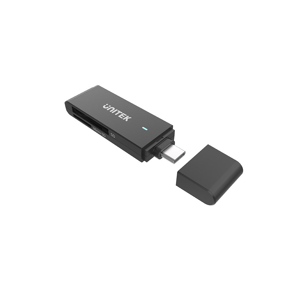 Unitek Lecteur de carte SD USB C en aluminium 3 emplacements USB 3.0 Type-C  pour appareil USB C, prend en charge la carte mémoire compacte SanDisk et
