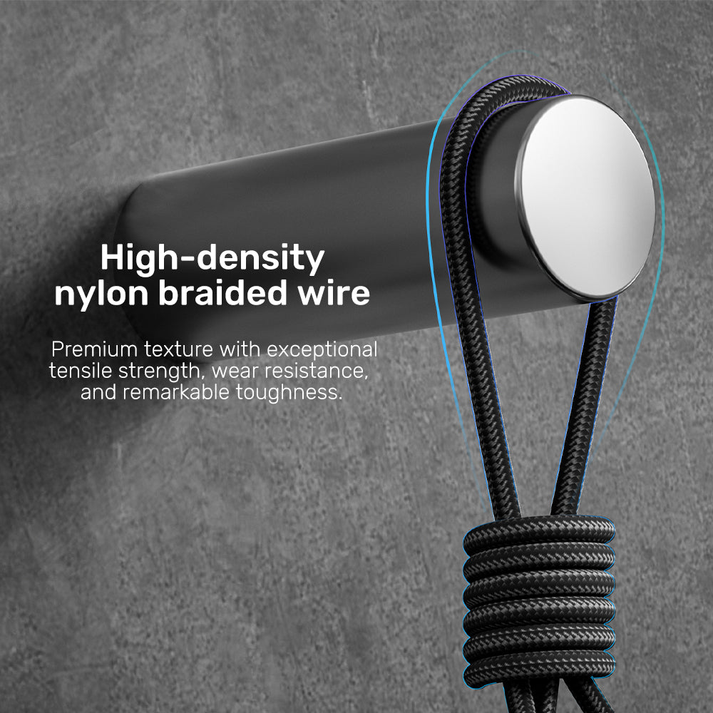 3-in-1 USB-C - Lightning / USB-C / Micro USB マルチ充電ケーブル (ブラック)