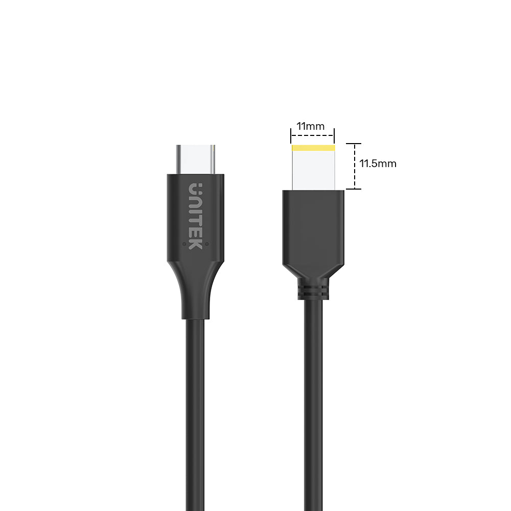 65W USB C to DC Charging Cable Rectangle DC Jack 11.0 x 4.5mm for Lenovo Laptops