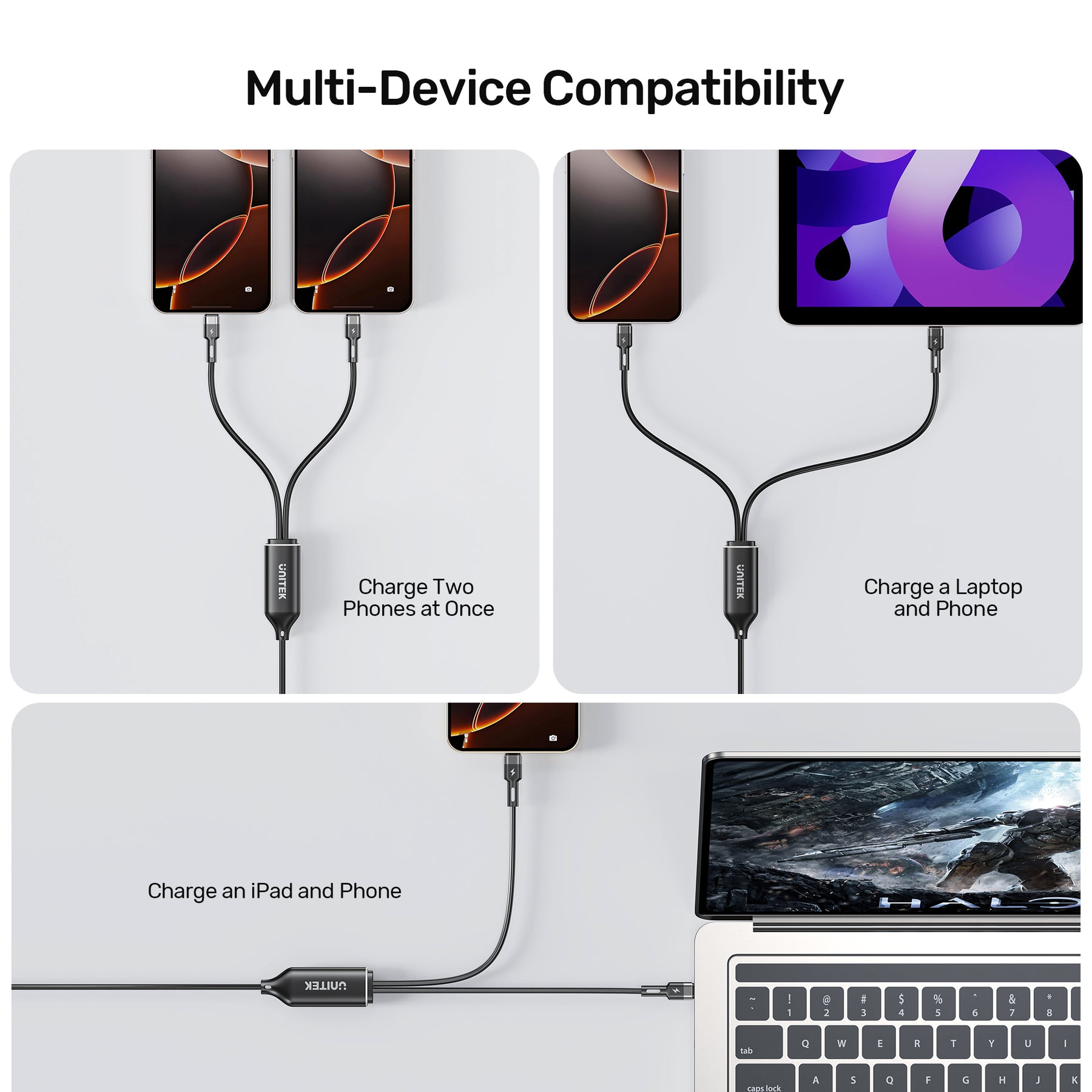 PD100W 2-in-1 USB-C Cable