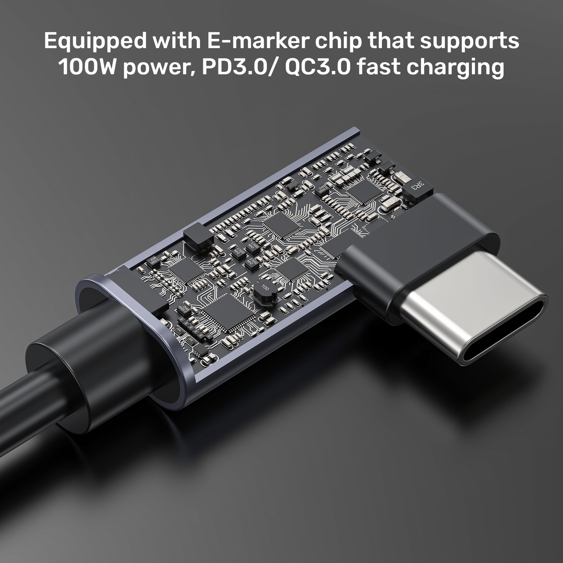 PD100W USB-C Cable Dual 90 Degree