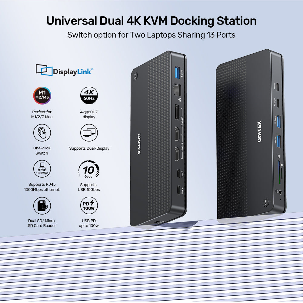 Universal Dual 4K KVM Docking Station