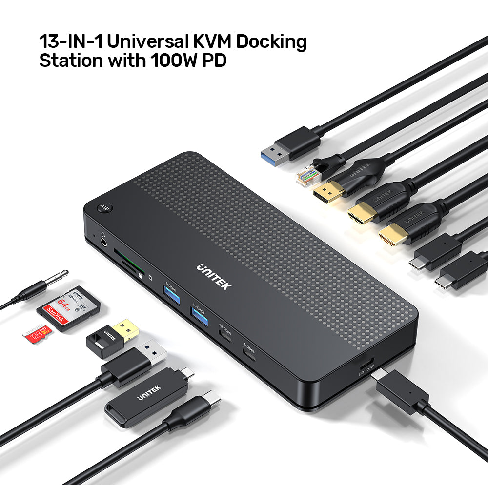 Universal Dual 4K KVM Docking Station