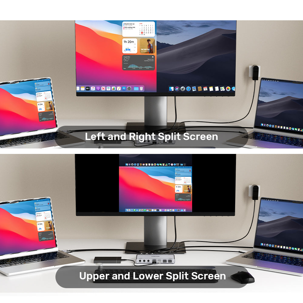 USB-C 10Gbps HDMI Split-Screen KVM Switch