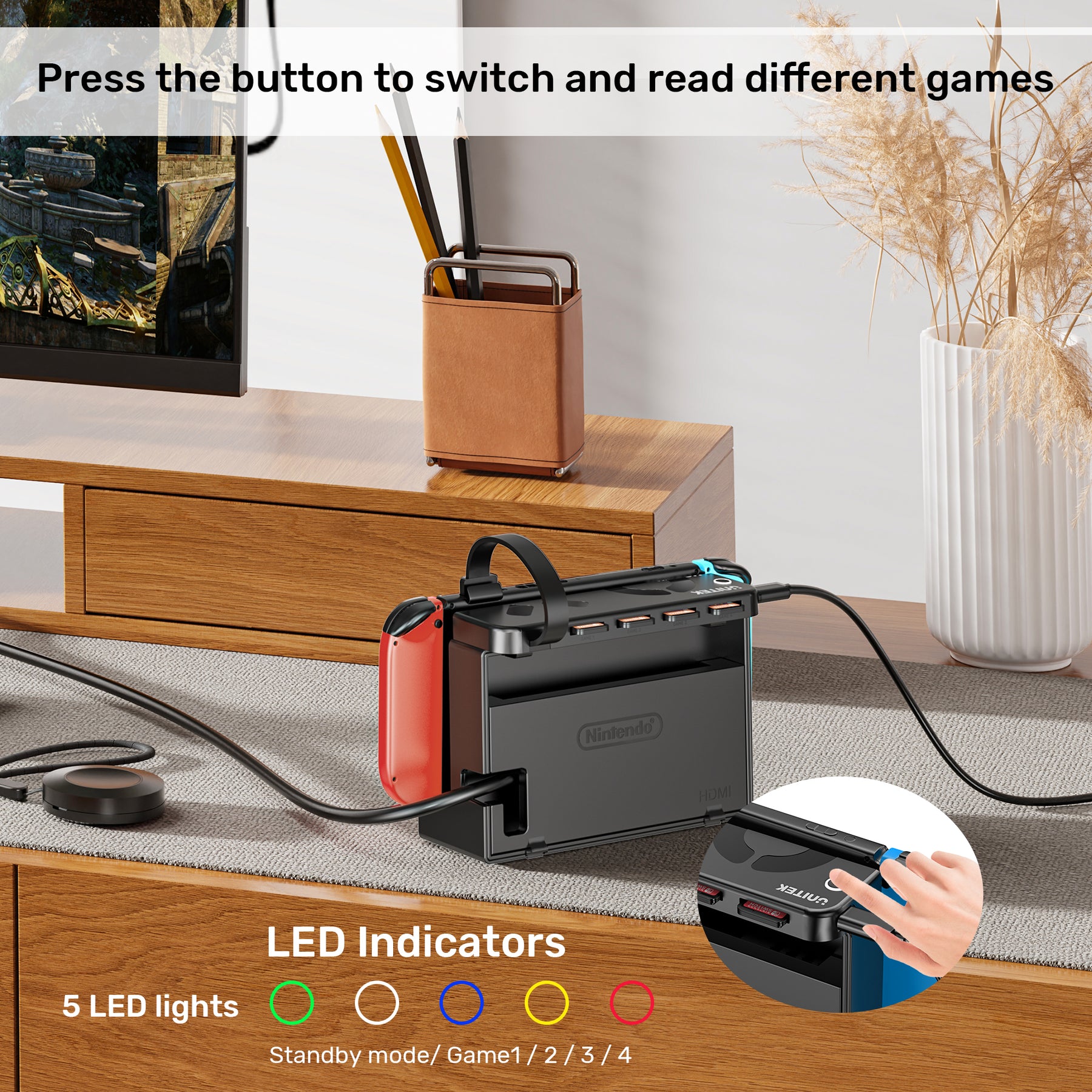 4-in-1 Game Card Reader with Remote