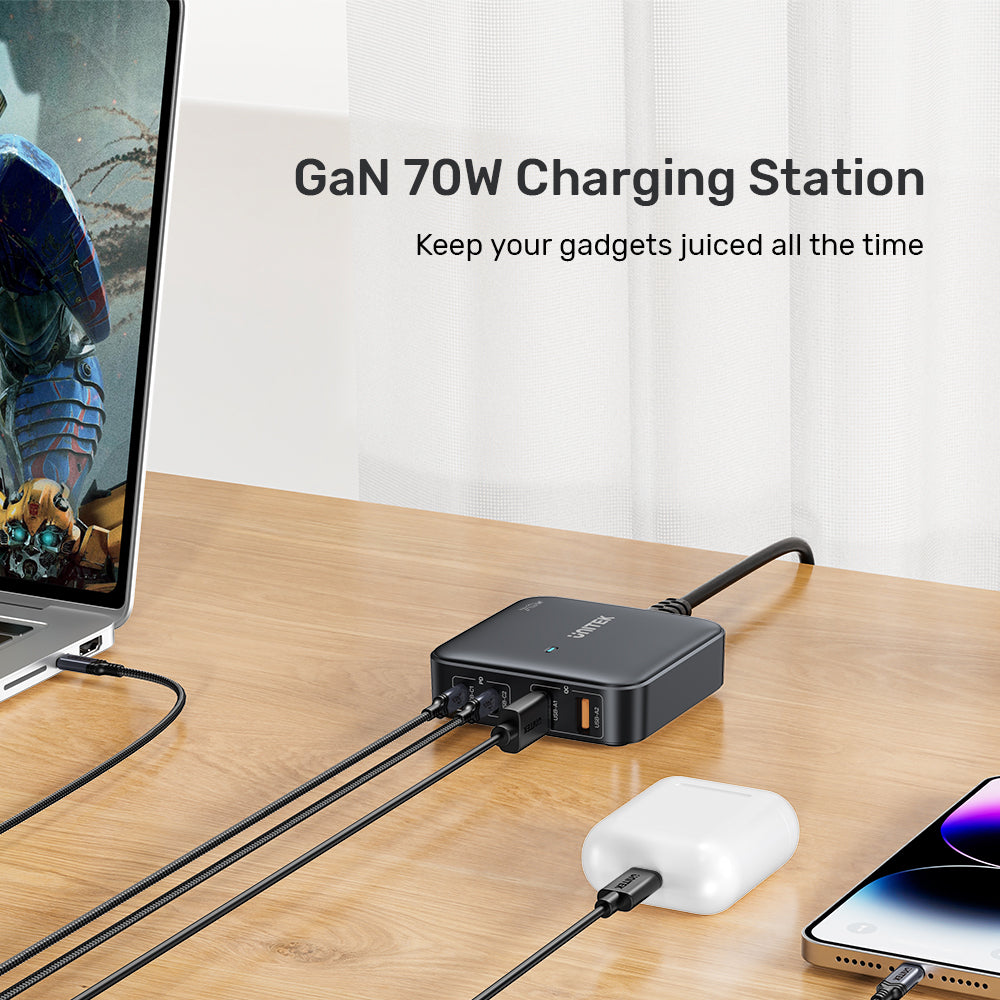 70W Desktop GaN Charging Station