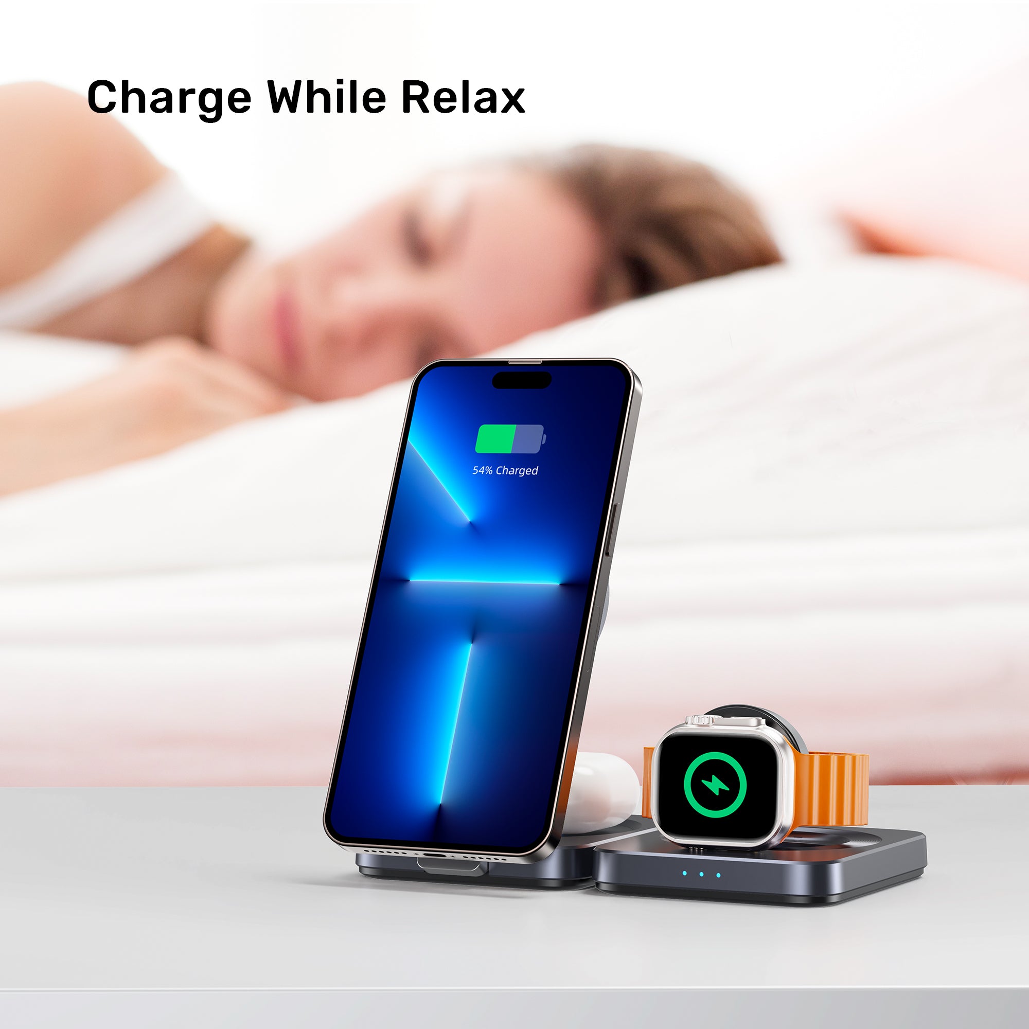 Qi2 Foldable 3-in-1 Charging Station