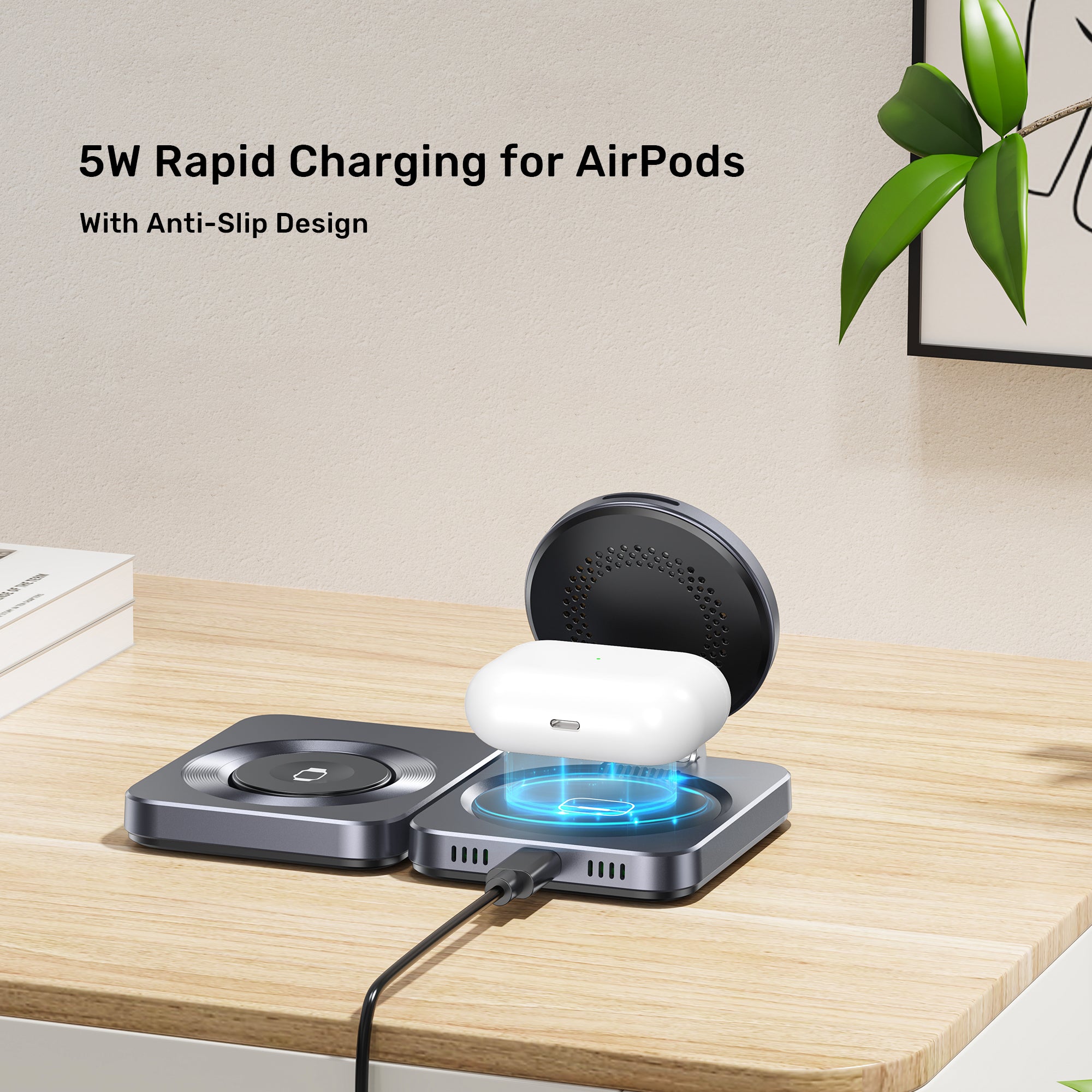 Qi2 Foldable 3-in-1 Charging Station