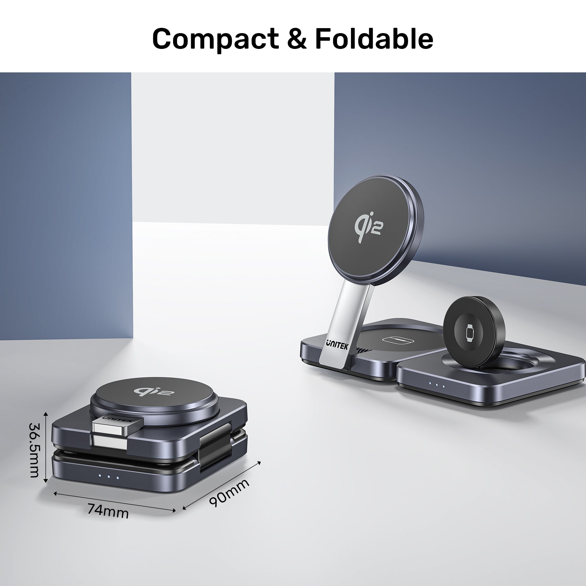 Qi2 Foldable 3-in-1 Charging Station