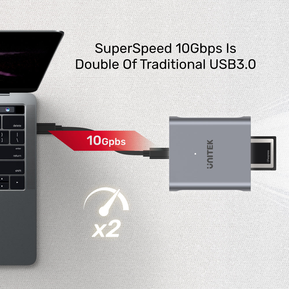 CFexpress2.0 USB 10Gbps 알루미늄 카드 리더기