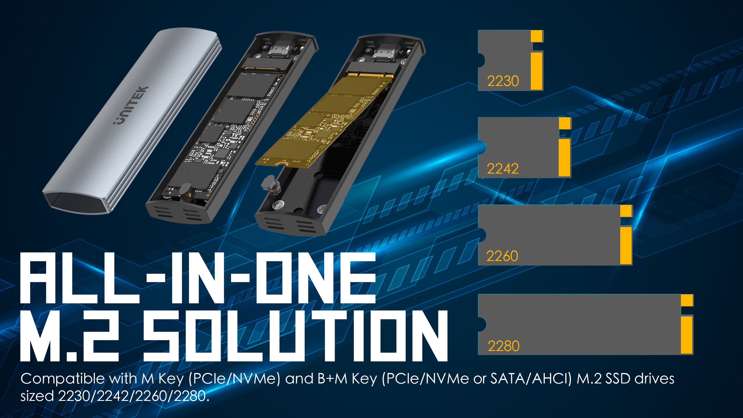 uDrive M.2 Enclosure NVMe/SATA 10Gbps
