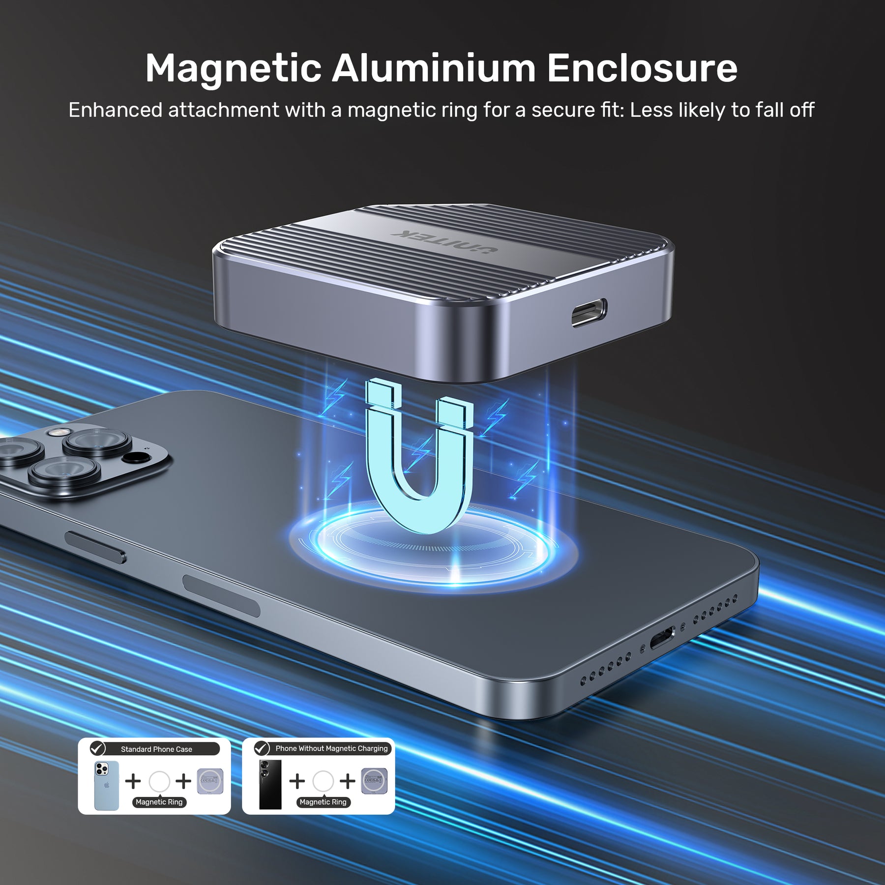 Magnetic M.2 2230 NVMe SSD Enclosure