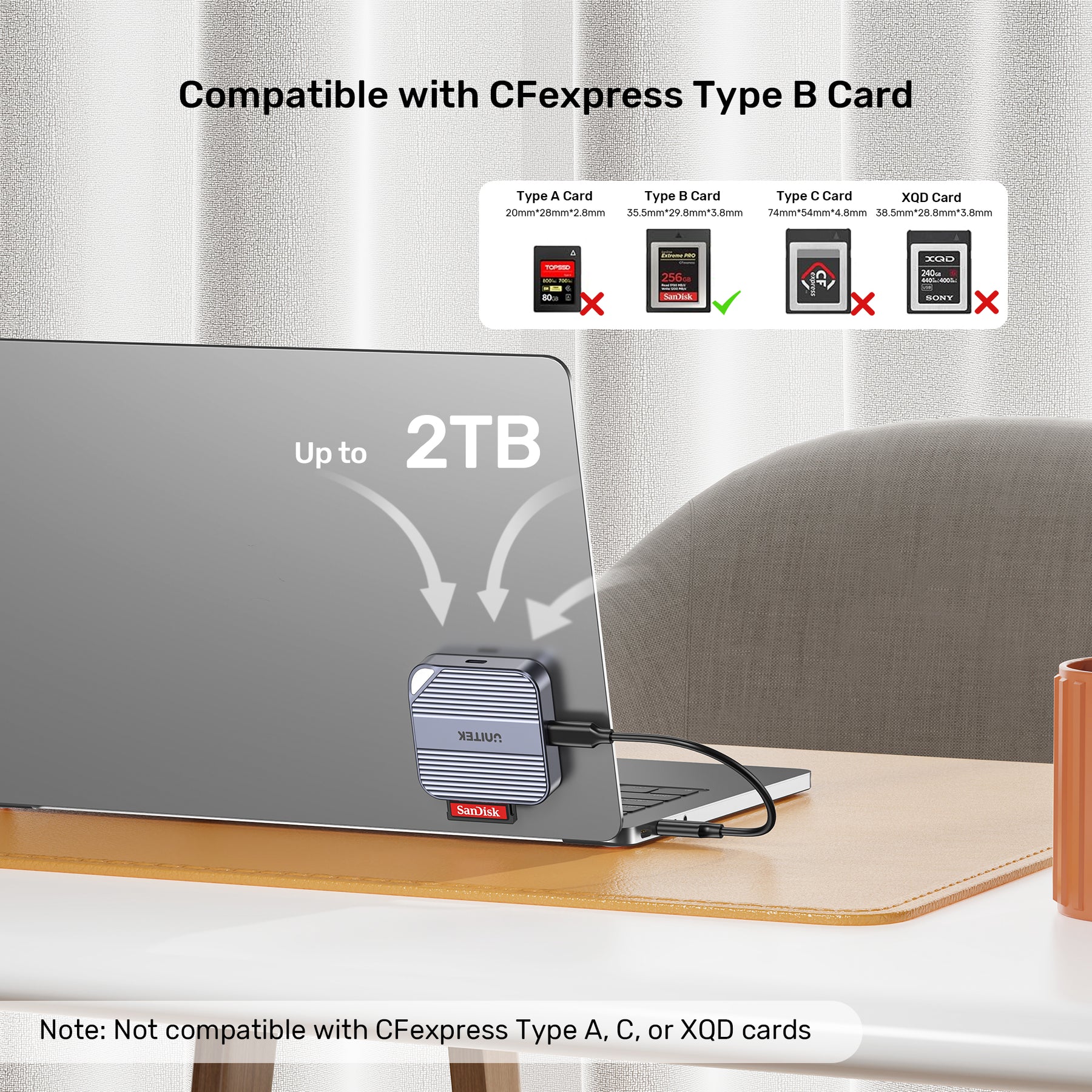Magnetic CFExpress Type B Card Reader