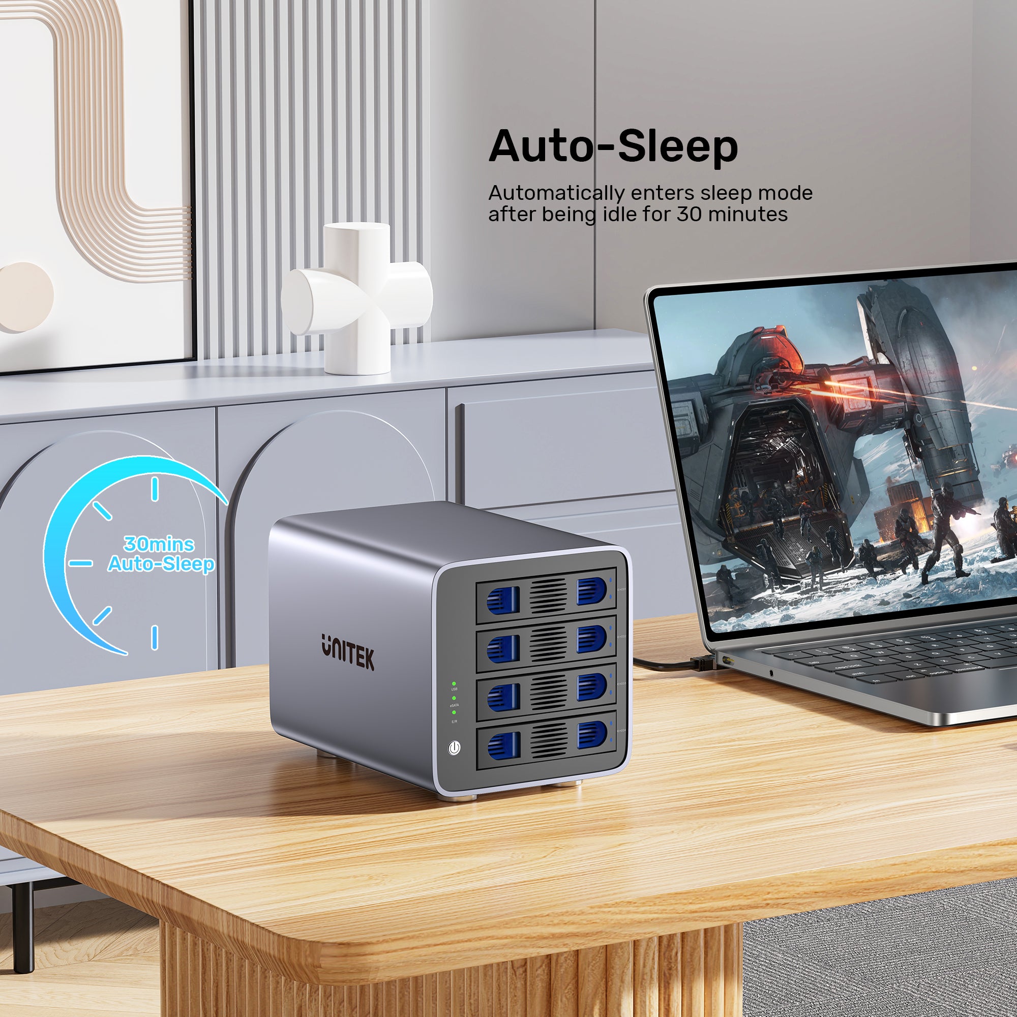 4 Bay RAID External Hard Drive Enclosure