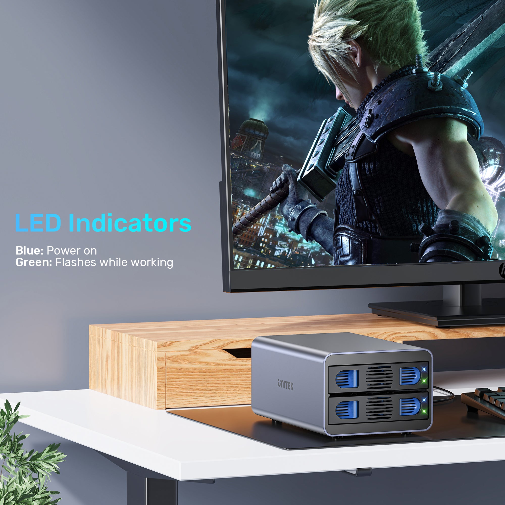 2 Bay External Hard Drive Enclosure