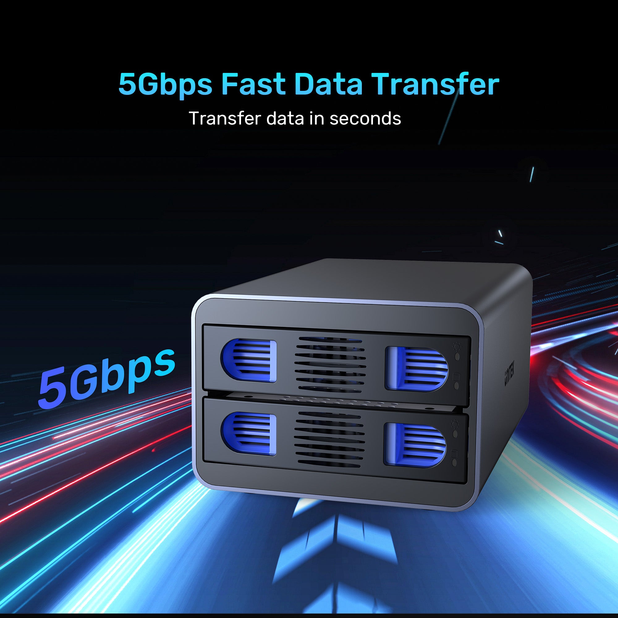 2 Bay RAID External Hard Drive Enclosure