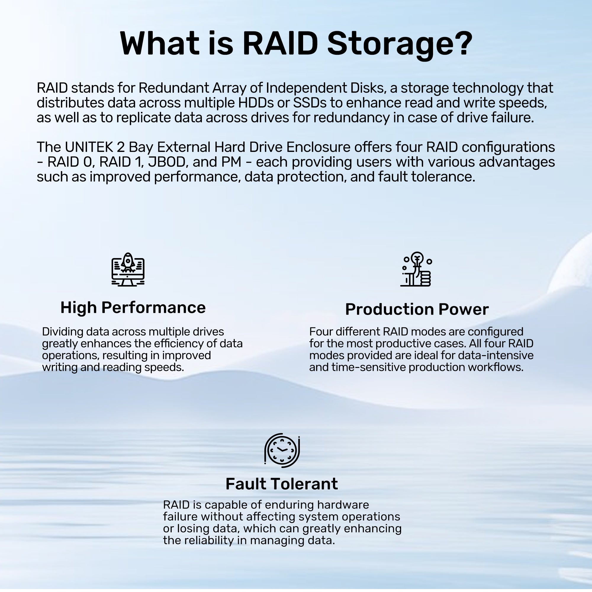 2 Bay RAID External Hard Drive Enclosure