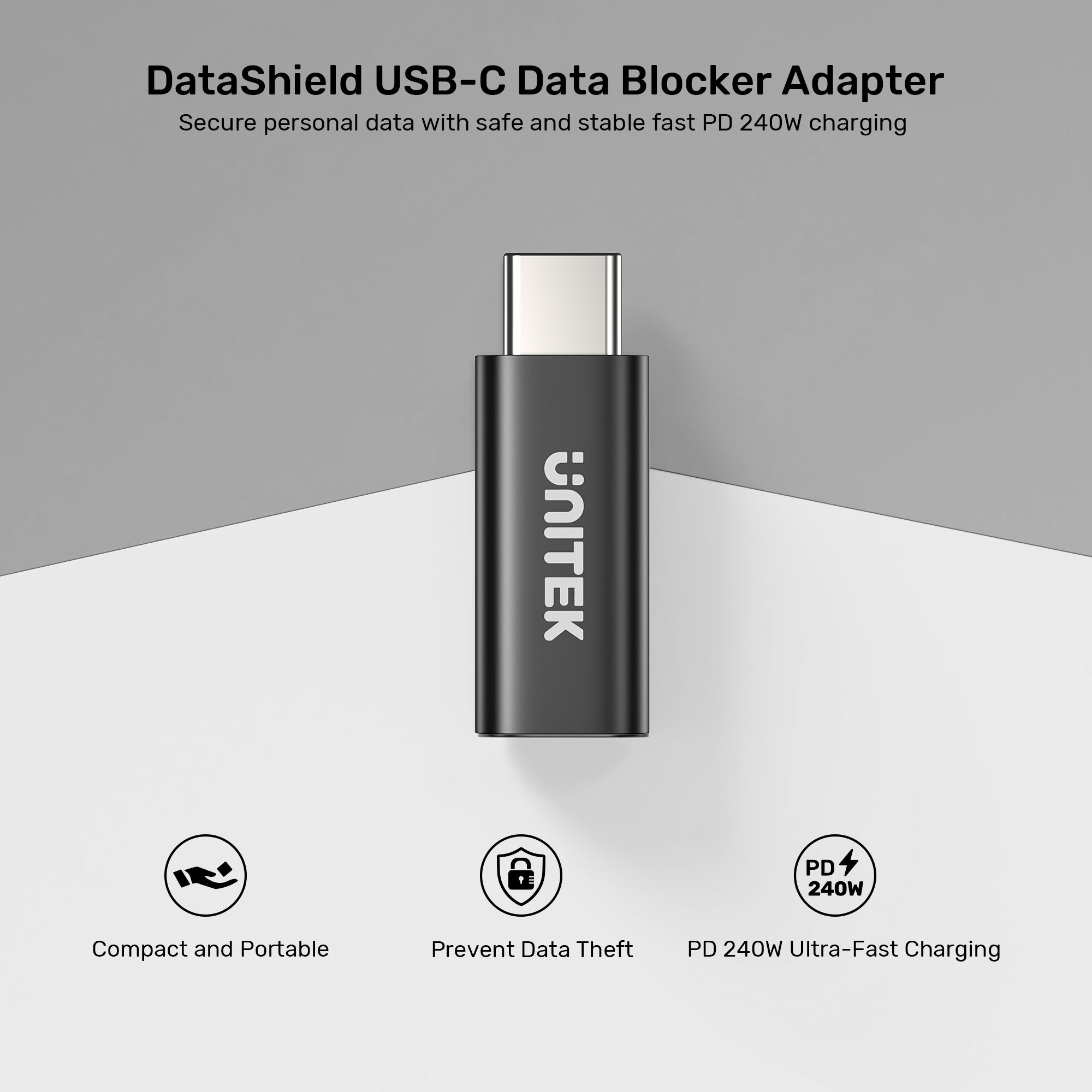 DataShield USB-C Data Blocker Adapter
