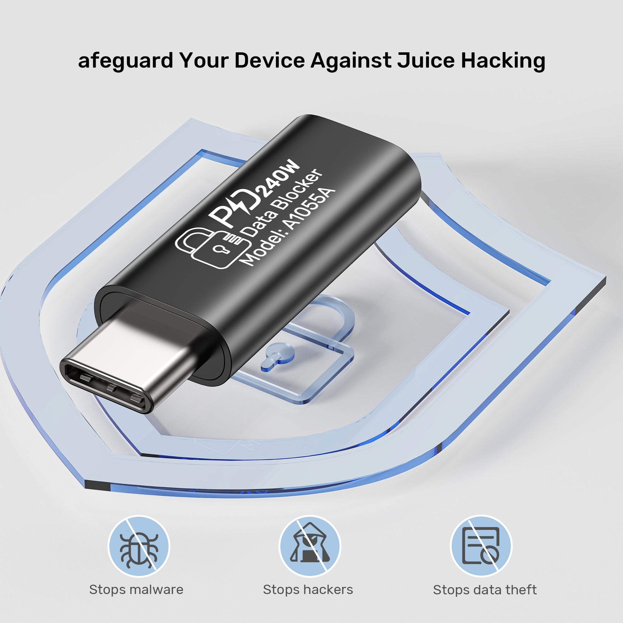 DataShield USB-C Data Blocker Adapter