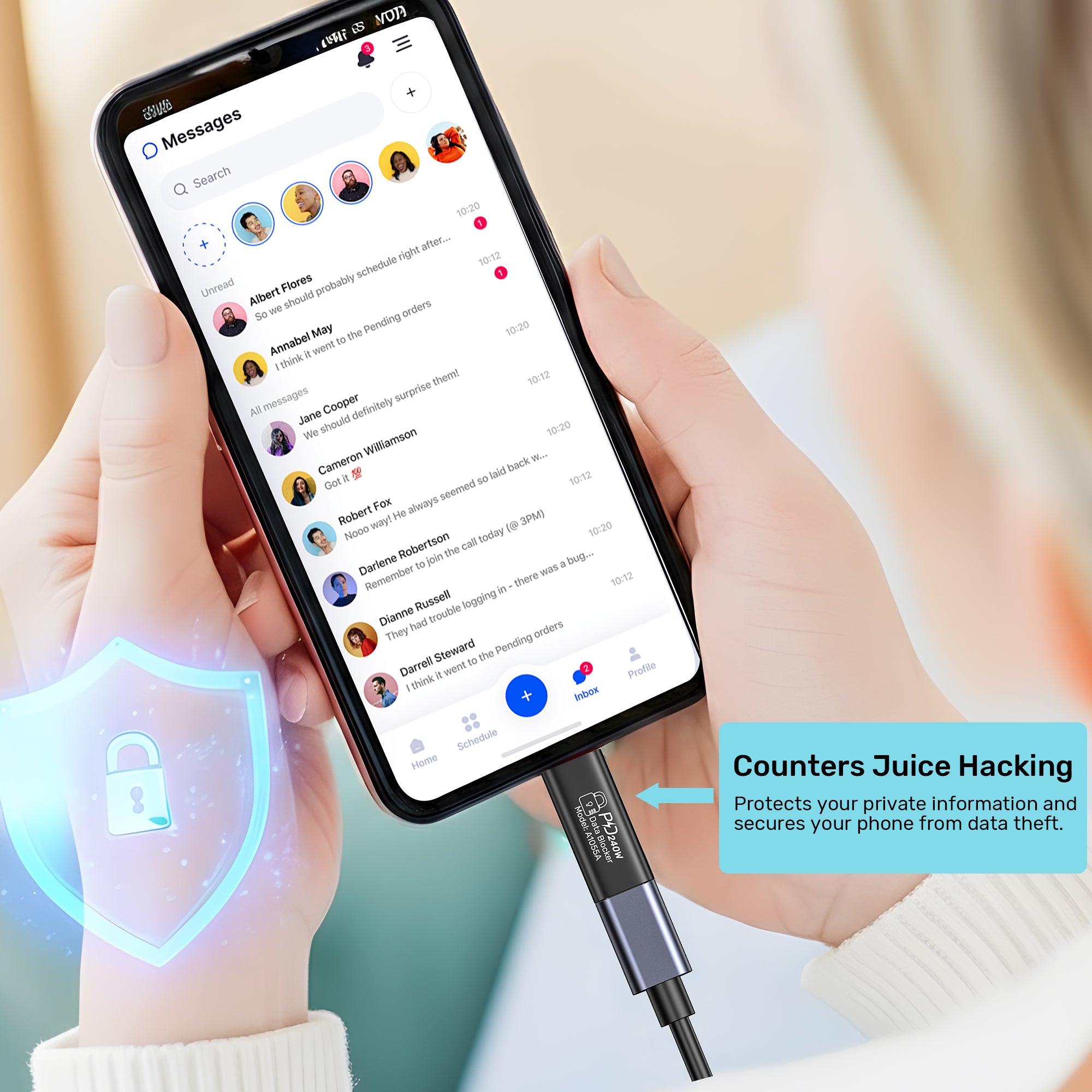 DataShield USB-C Data Blocker Adapter