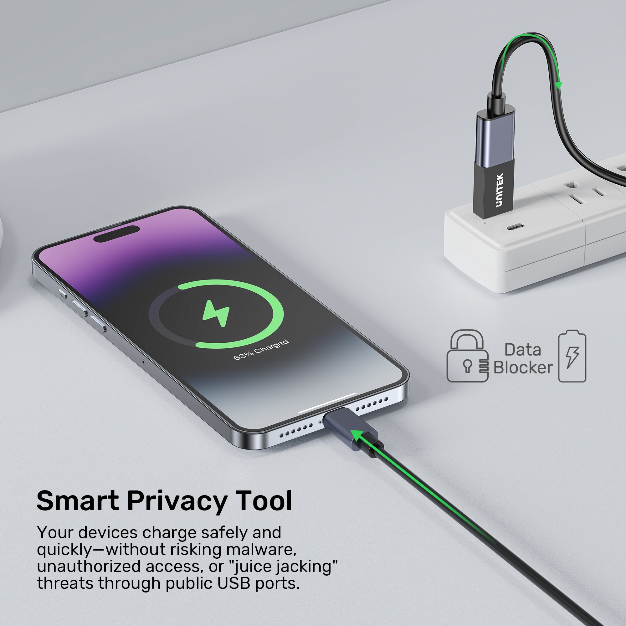 DataShield USB-A Data Blocker Adapter