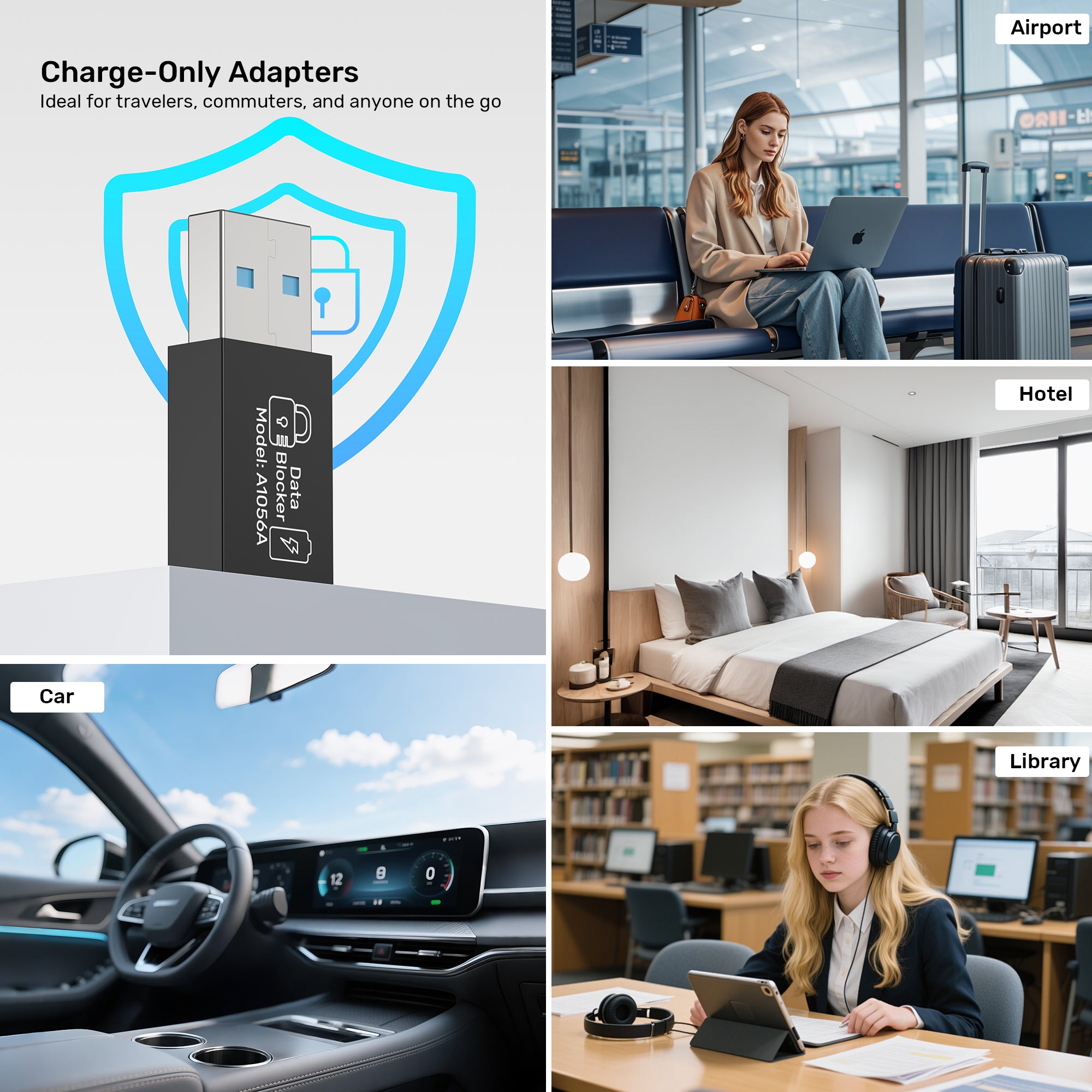 DataShield USB-A Data Blocker Adapter