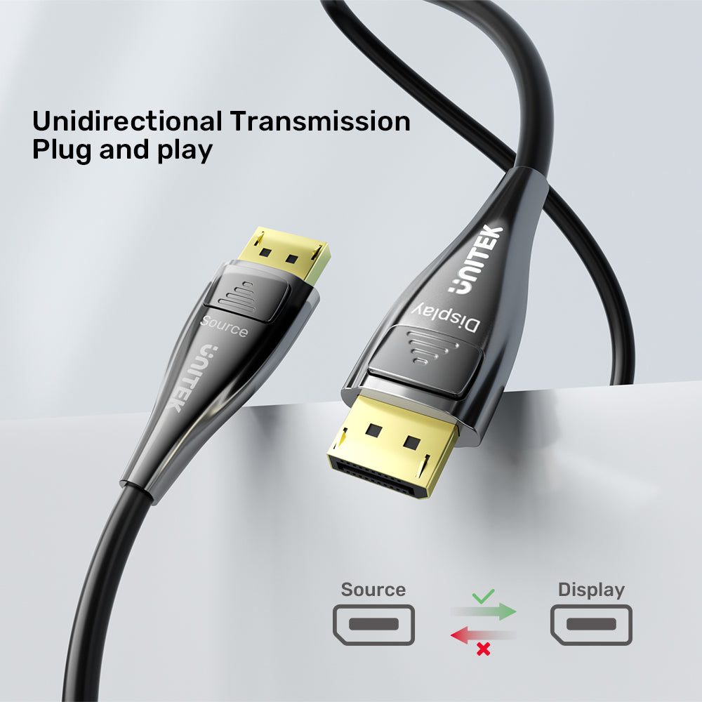 8K Fiber Optic DisplayPort 2.1 Cable