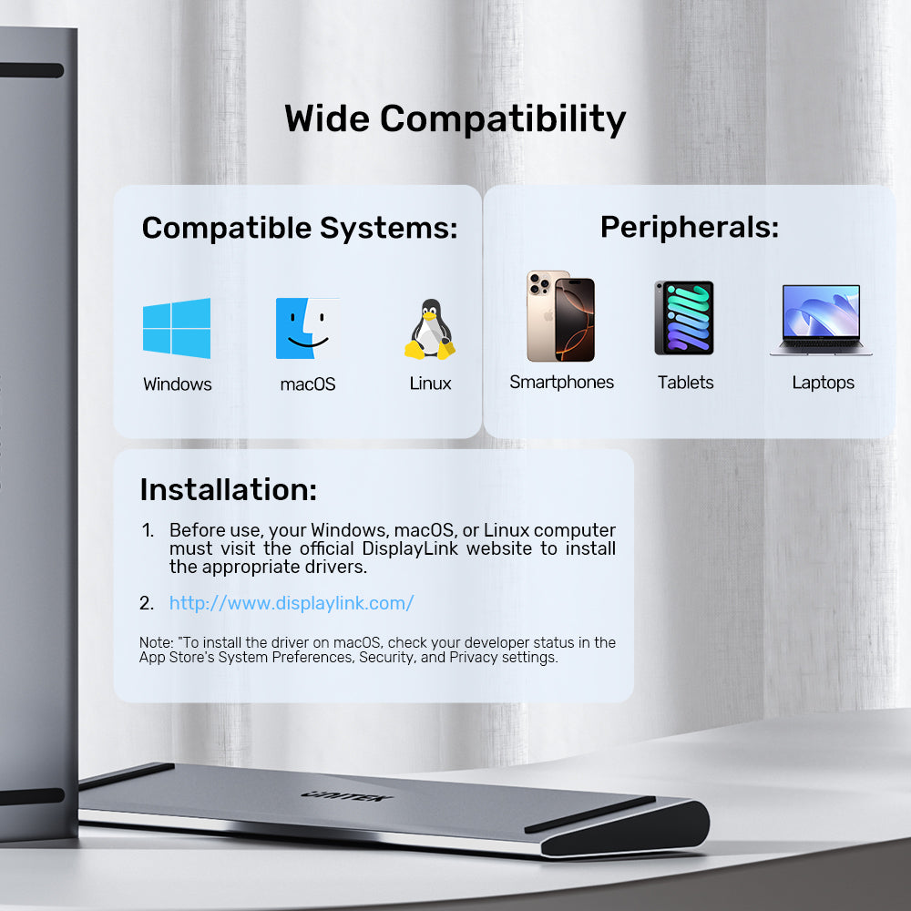 uHUB11+ USB-C DisplayLink 4K Docking Station