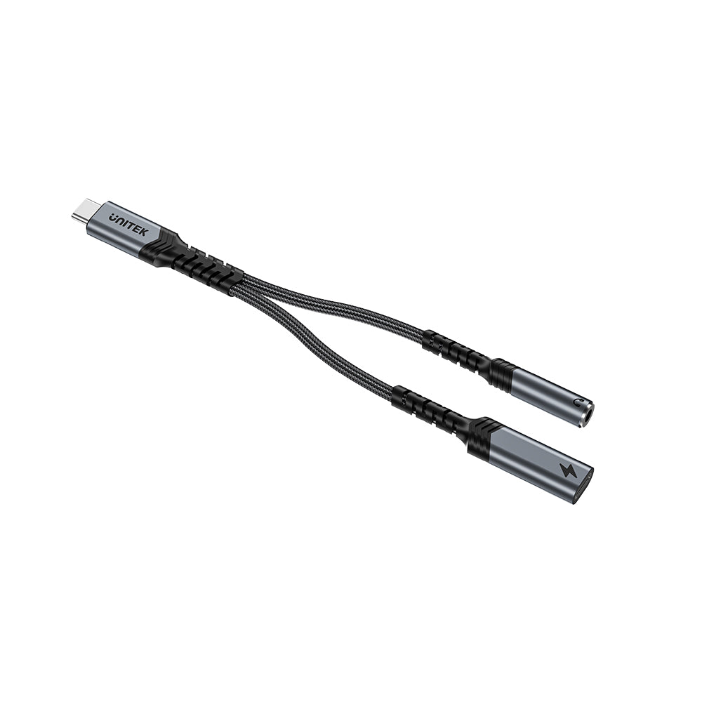 USB-C to 3.5mm Audio and PD Charging Adapter