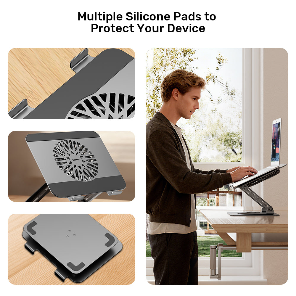 Adjustable Laptop Stand with Detachable Cooling Fan