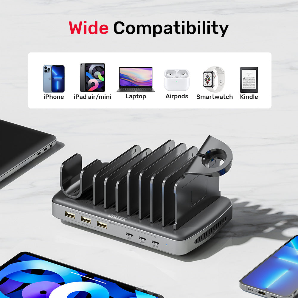 uCharge Station 80W 6-in-1 전력 공급