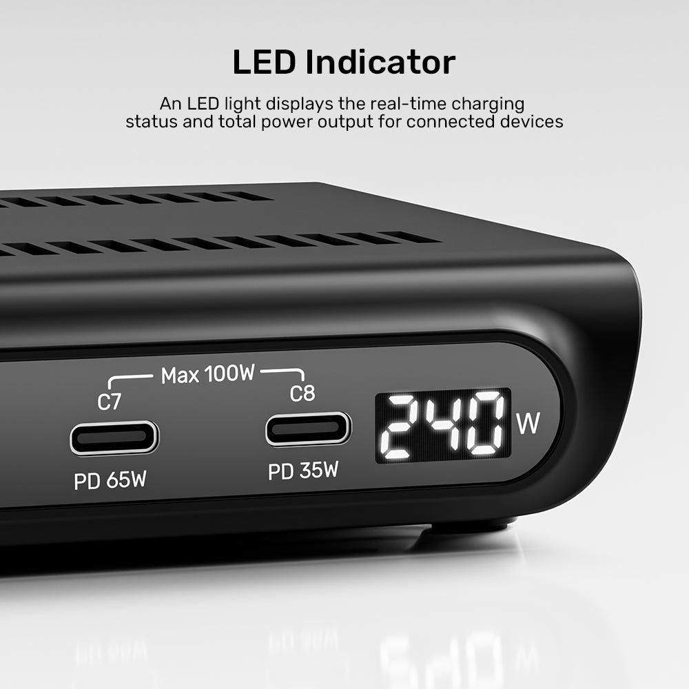 uCharge 240W 10ポートUSBスマート充電ステーション