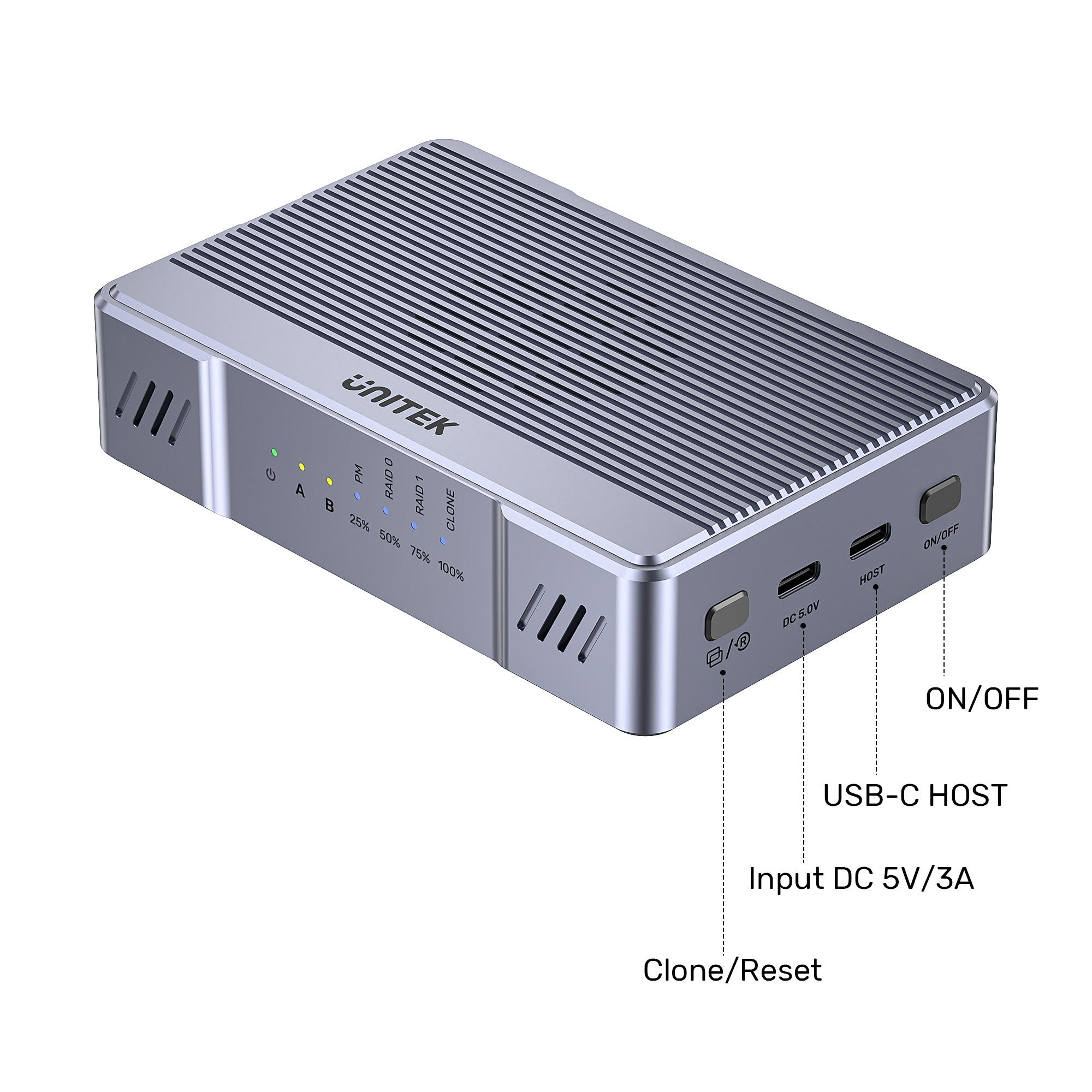 SolidForce 20Gbps Dual Bay RAID M.2 SSD Enclosure