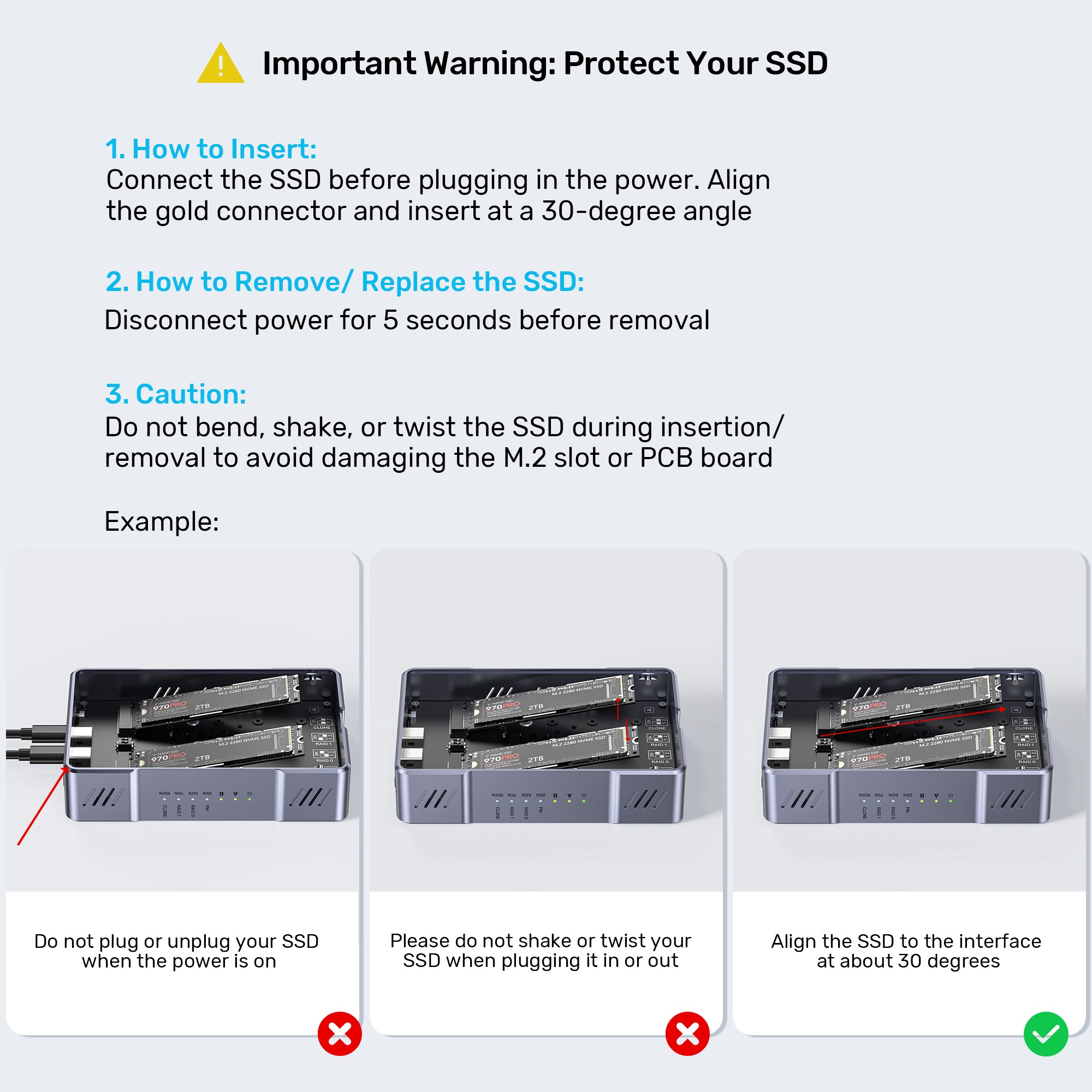 SolidForce 20Gbps Dual Bay RAID M.2 SSD Enclosure