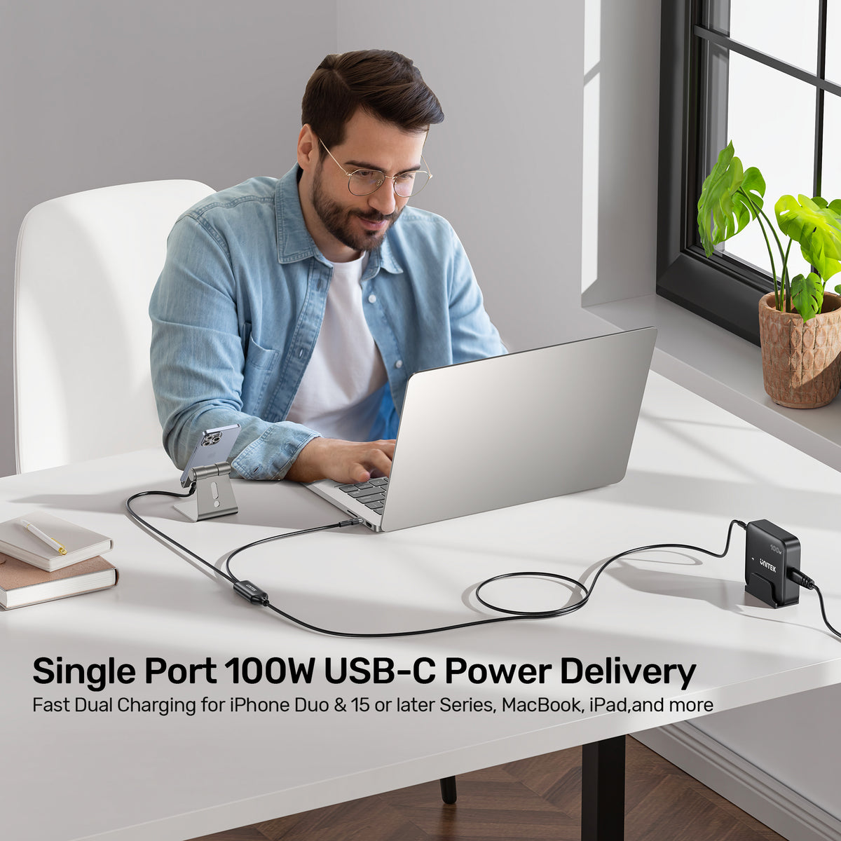 PD100W 2-in-1 USB-C Cable