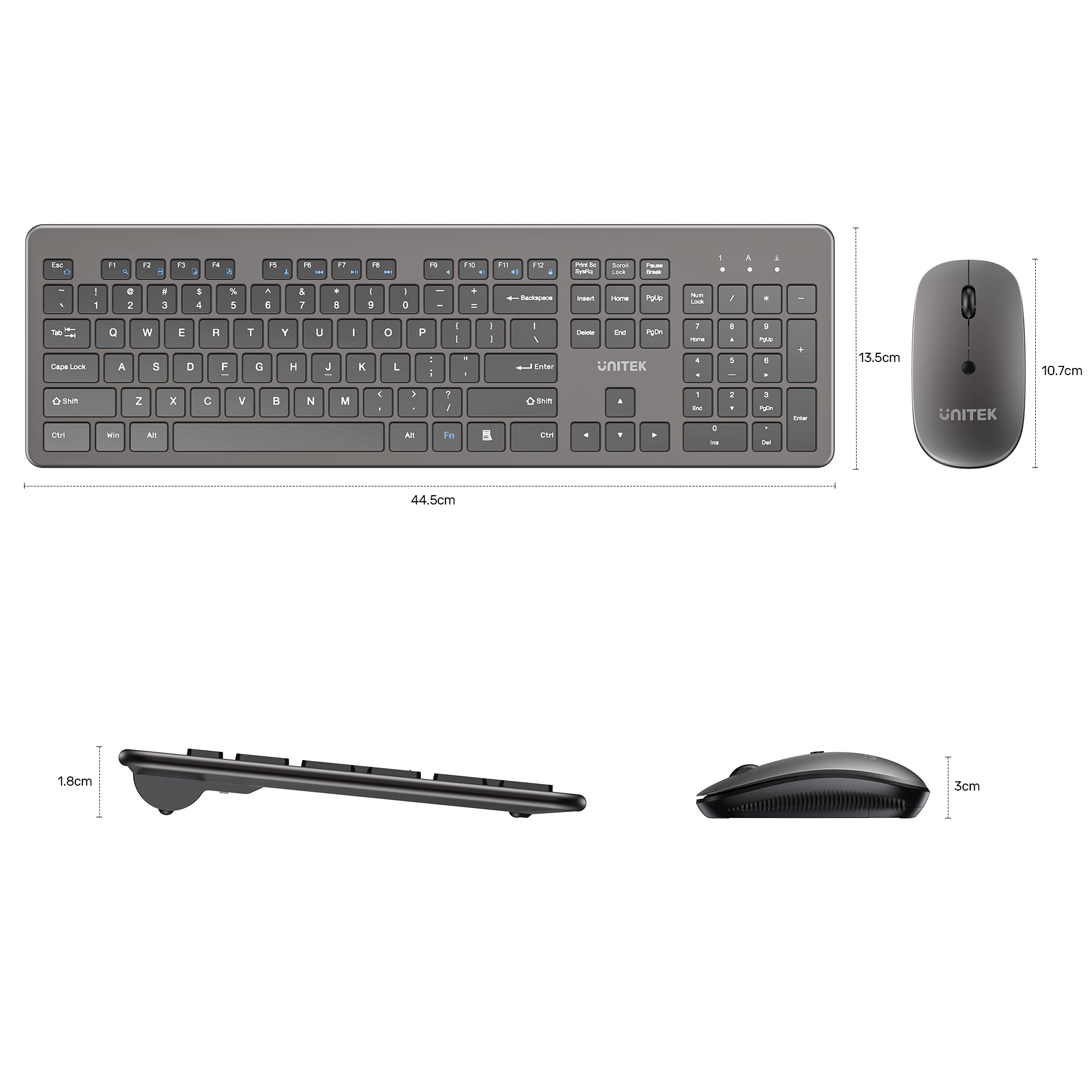 SlimDuo 2.4GHz Wireless Keyboard and Mouse Combo