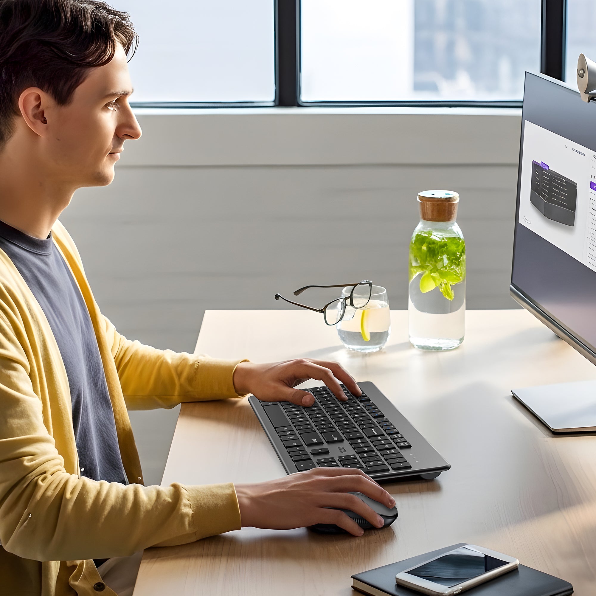 SlimDuo 2.4GHz Wireless Keyboard and Mouse Combo