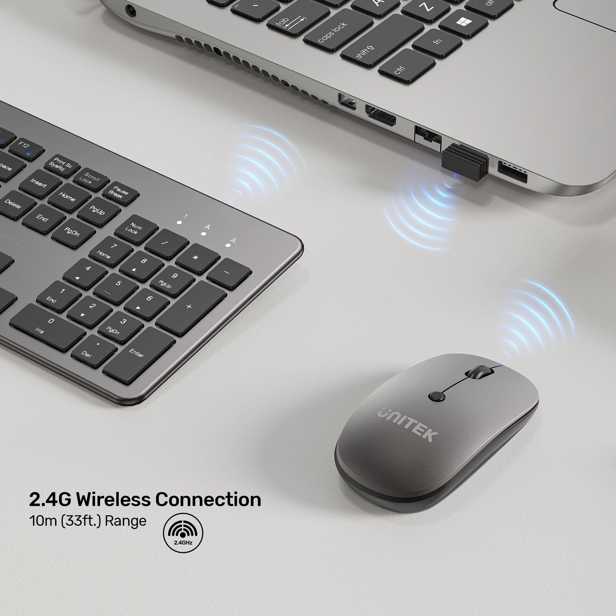 SlimDuo 2.4GHz Wireless Keyboard and Mouse Combo