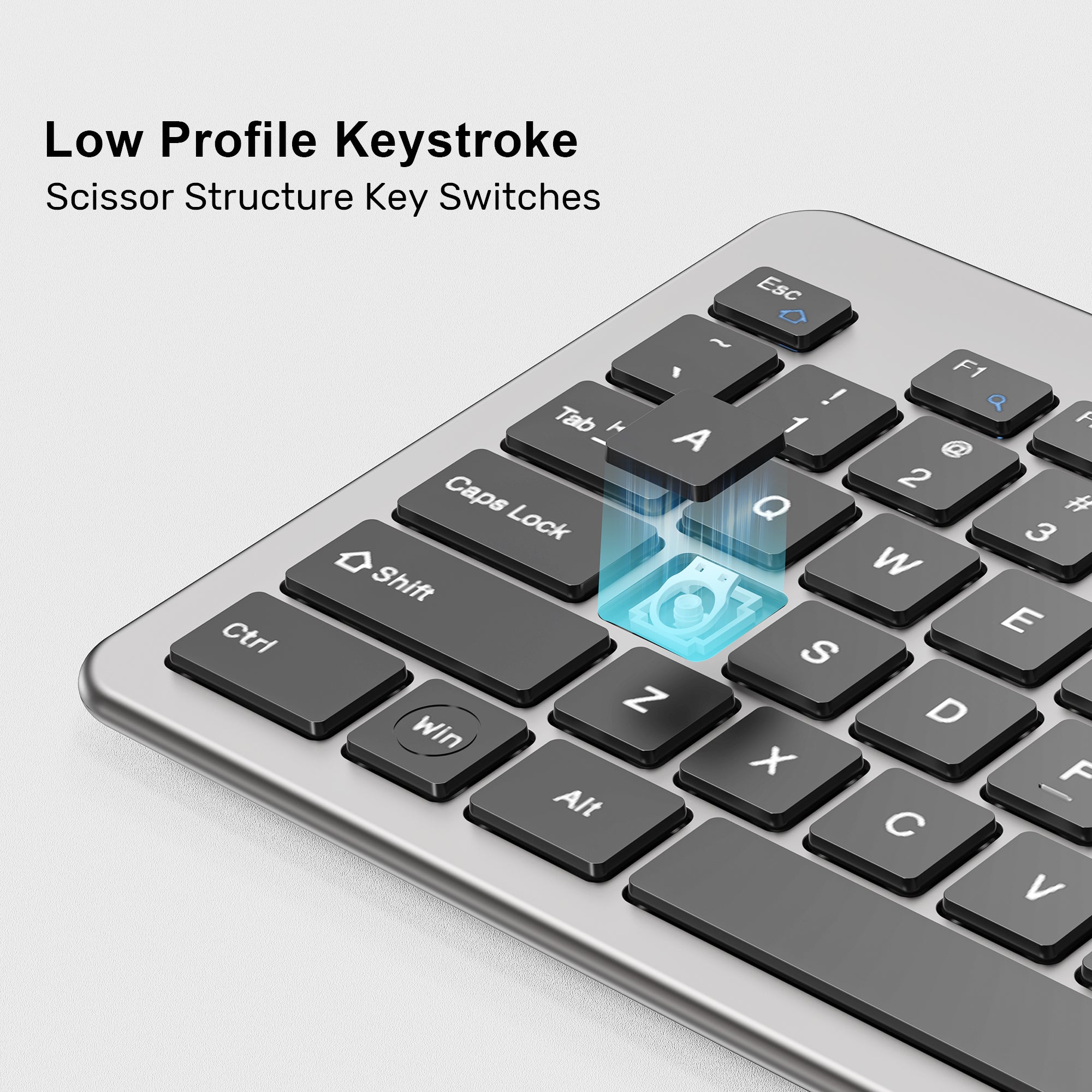 SlimTap Ultra Light Wired Keyboard with 104 keys