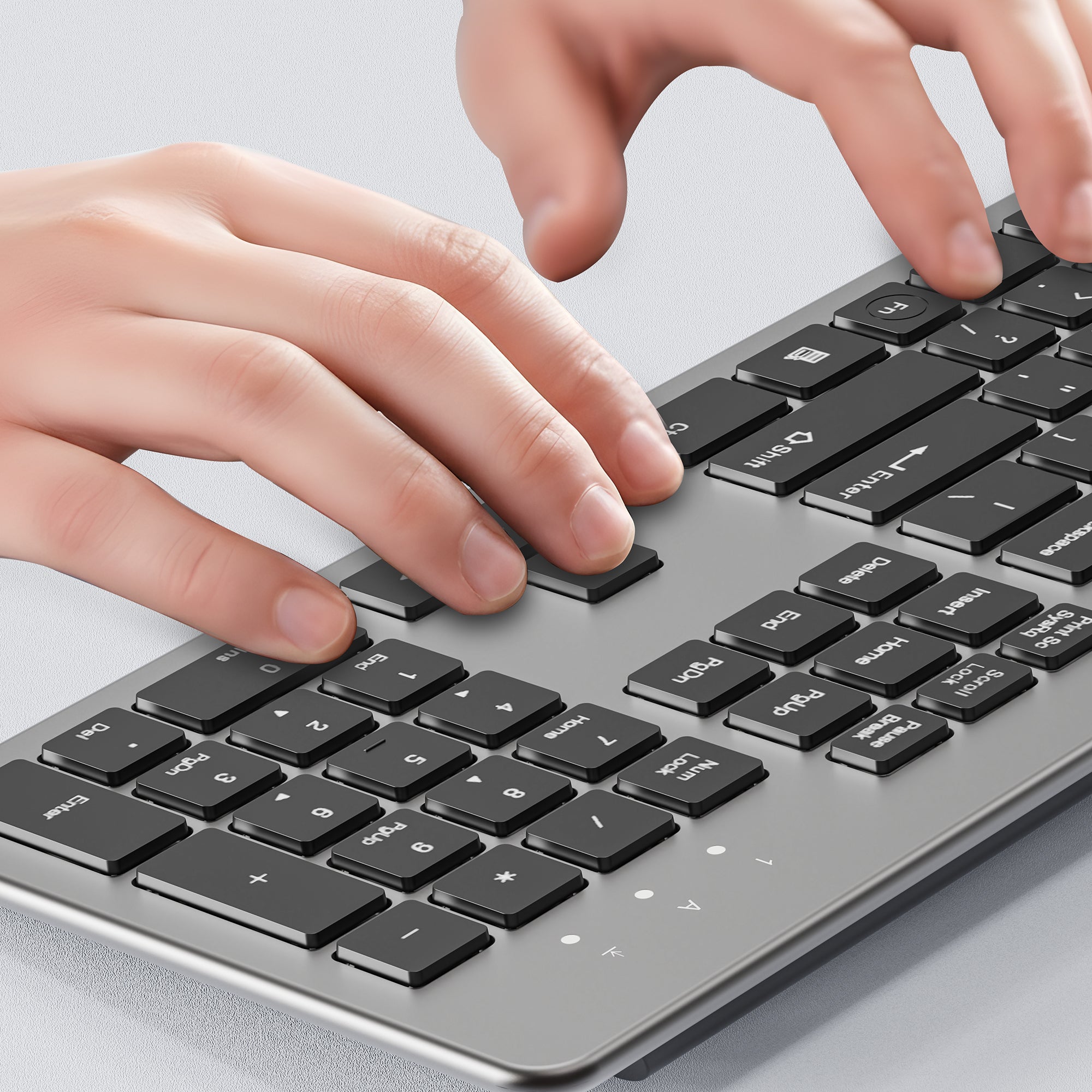 SlimTap Ultra Light Wired Keyboard with 104 keys