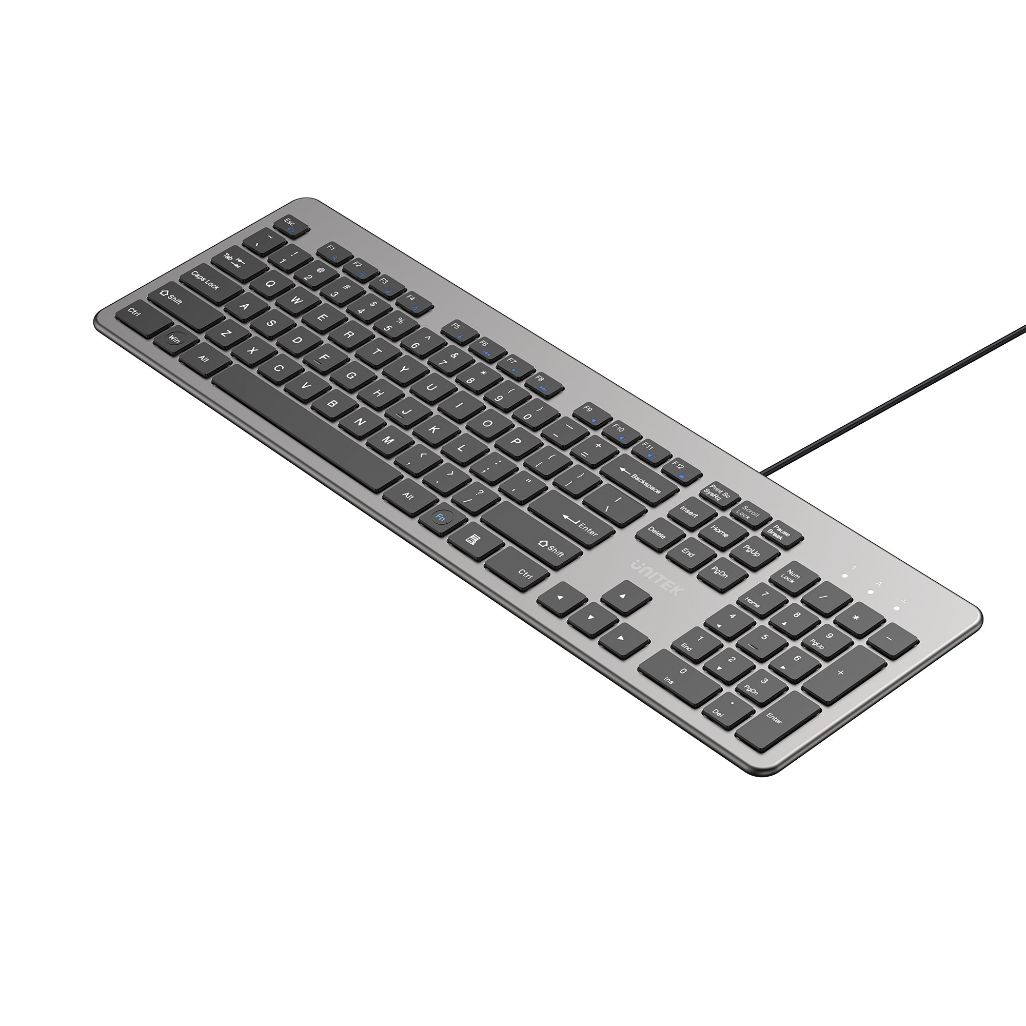 SlimTap Ultra Light Wired Keyboard with 104 keys