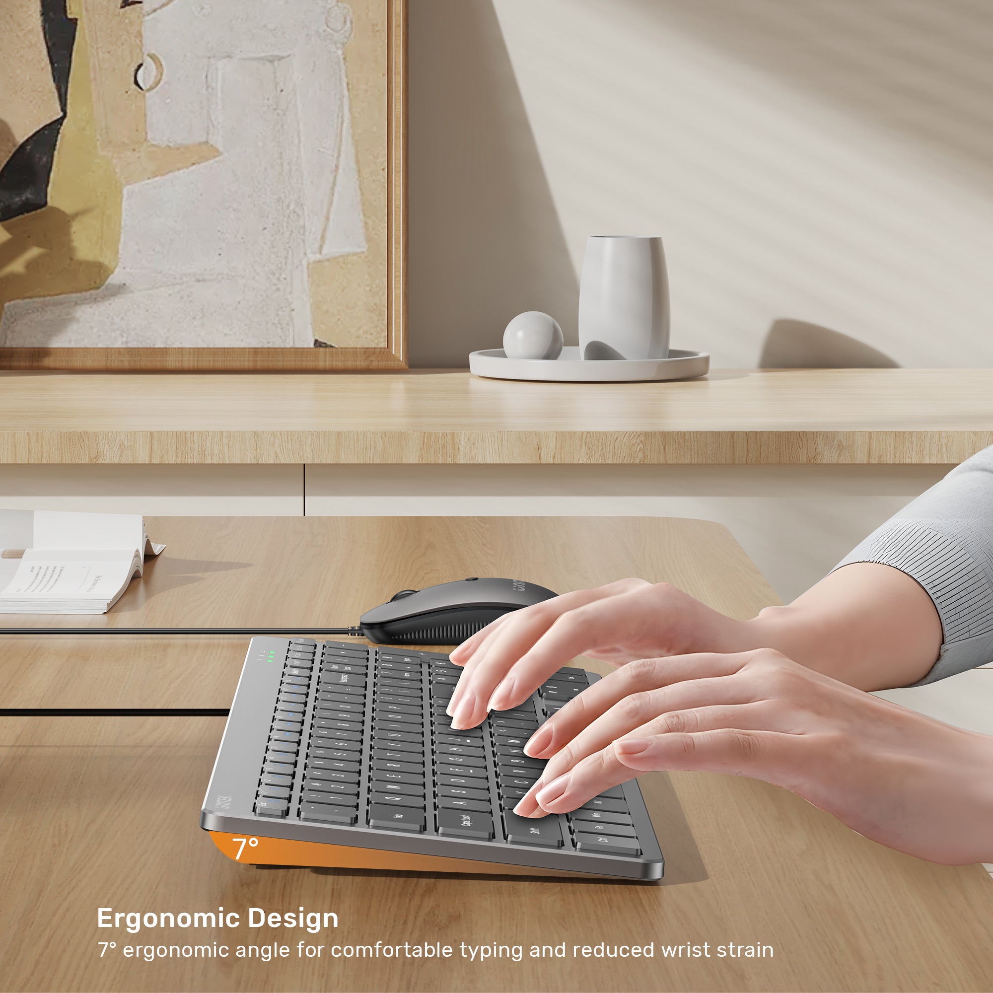 SlimTap Ultra Light Wired Keyboard with 99 keys