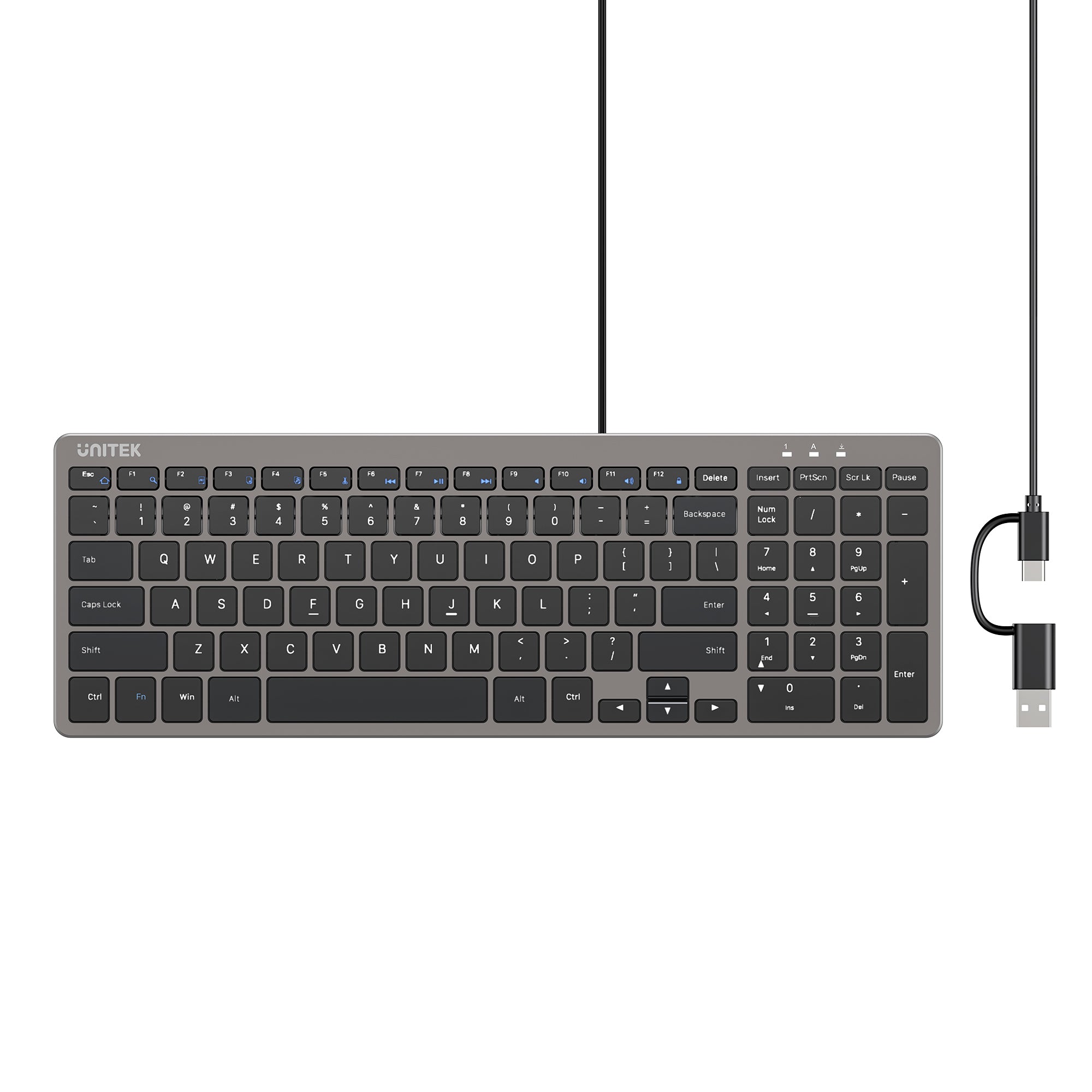 SlimTap Ultra Light Wired Keyboard with 99 keys