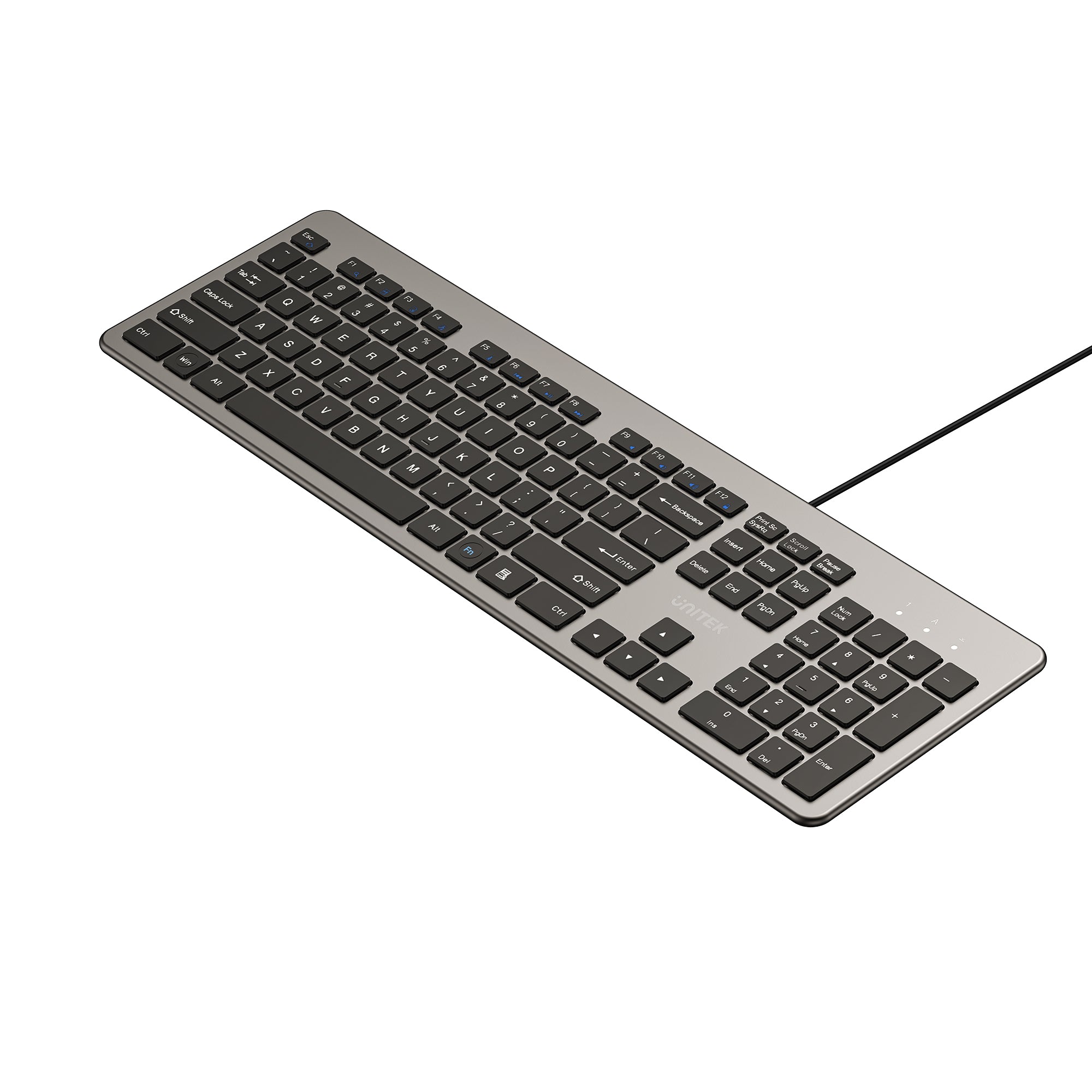 SlimTap Ultra Light Wired Keyboard with 104 keys
