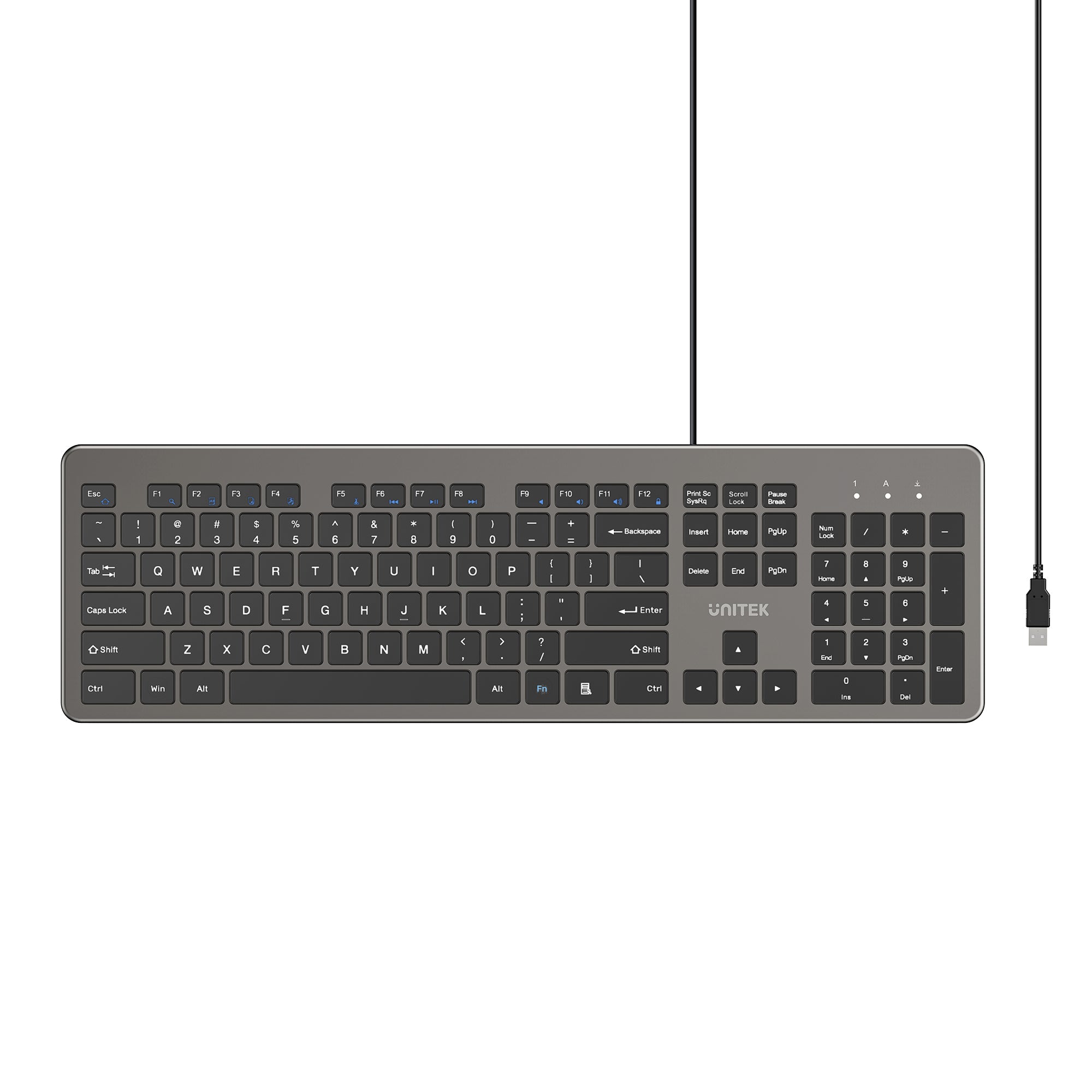 SlimTap Ultra Light Wired Keyboard with 104 keys