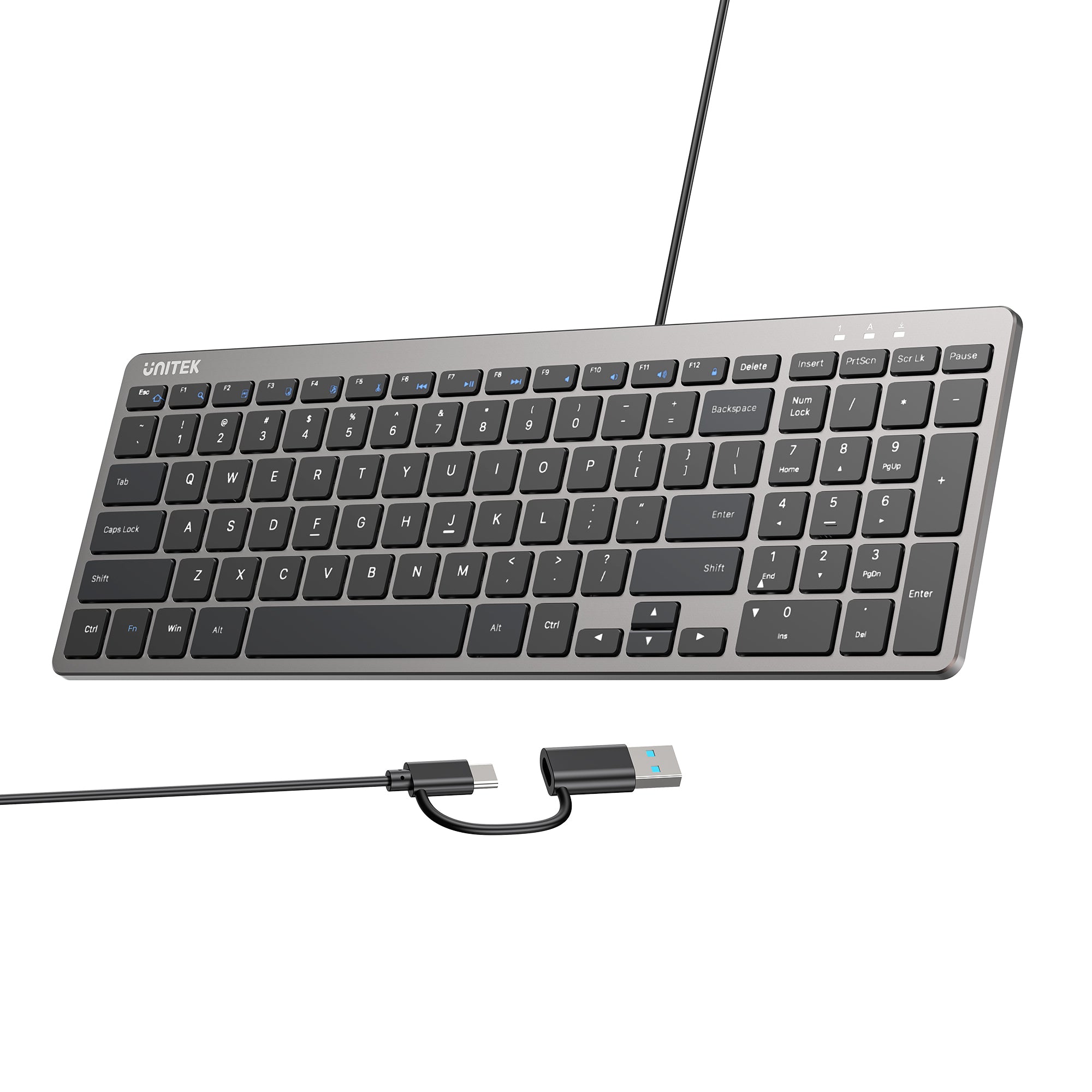 SlimTap Ultra Light Wired Keyboard with 99 keys