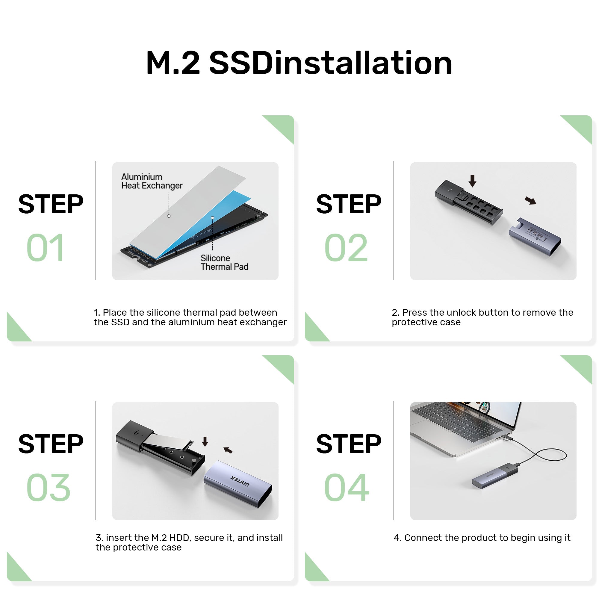 SolidForce スマート アンチロス M.2 SSD エンクロージャ