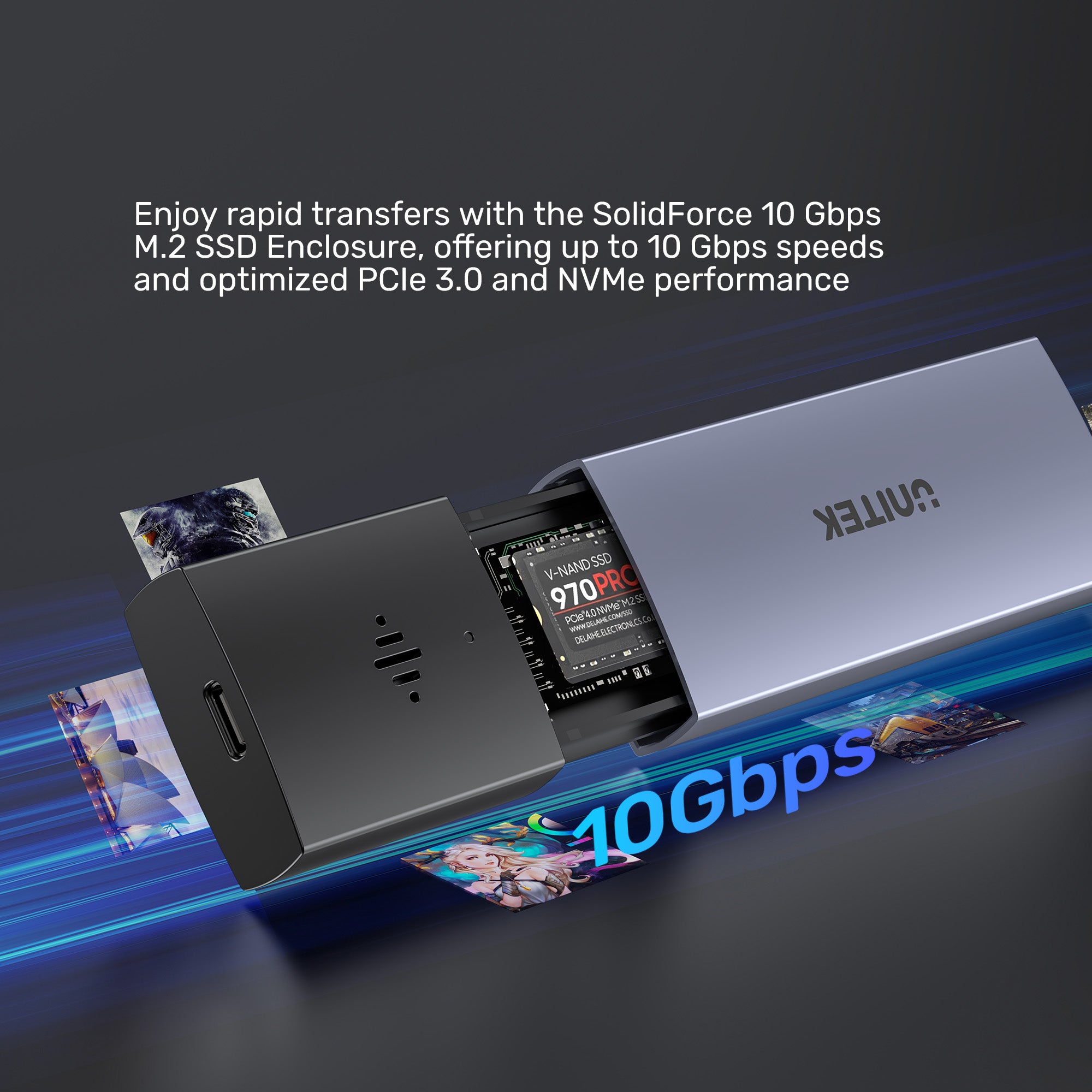 SolidForce スマート アンチロス M.2 SSD エンクロージャ